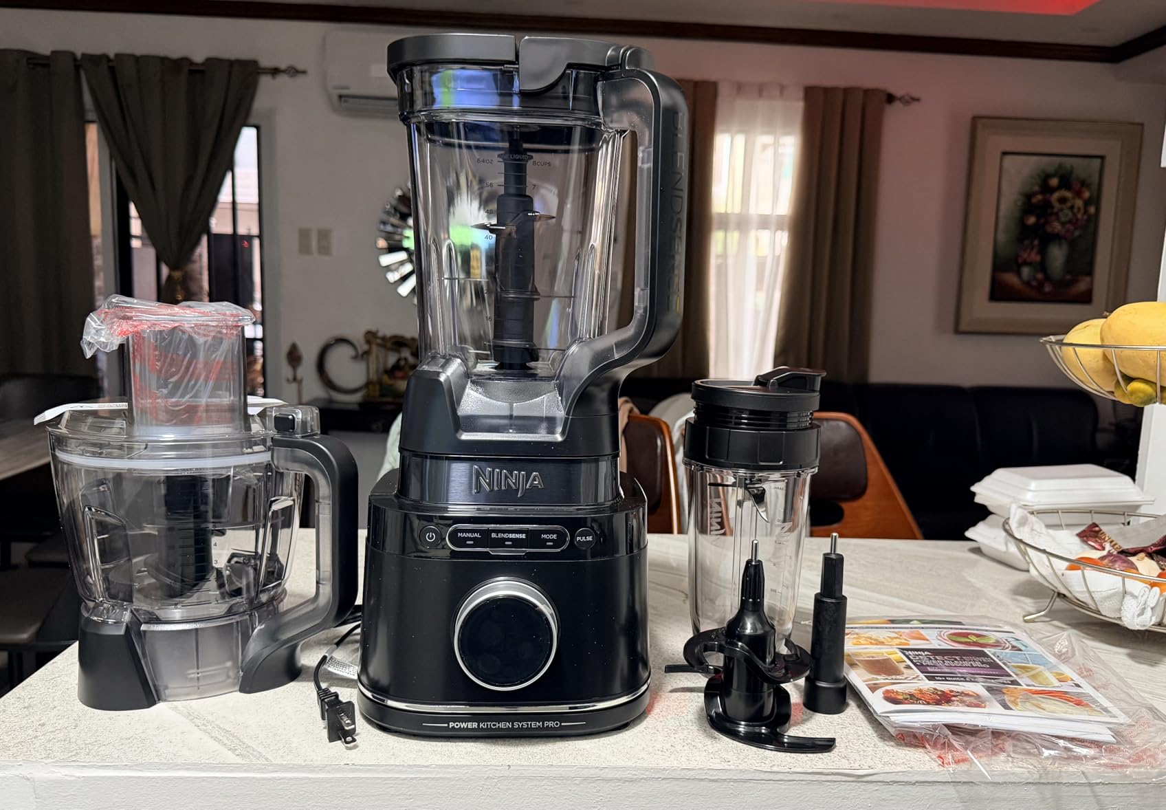 Ninja Kitchen System | Food Processor & Blender with BlendSense Technology | 8-Cup Bowl & 24-oz. To-Go Cup | For Smoothies, Cookie Dough, Salsa & More | 1800-Peak-Watt | Black | TB401 customer photo 1