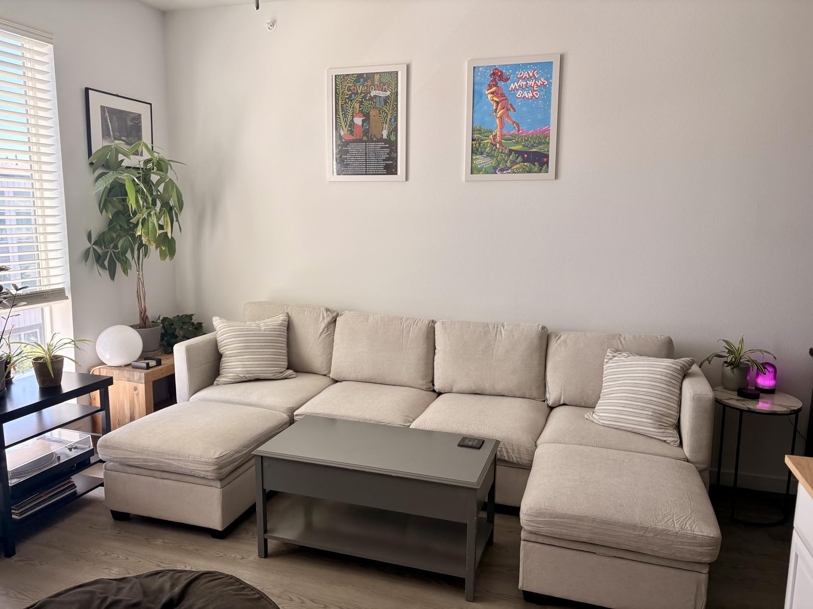 Wasure Modular Sectional Sofa with Storage, U Shaped Sectional Couch for Living Room, Convertible Modular Sofa Couch with Ottomans, High Supportive & Soft Sponge, 6 Seat, Beige customer photo 1
