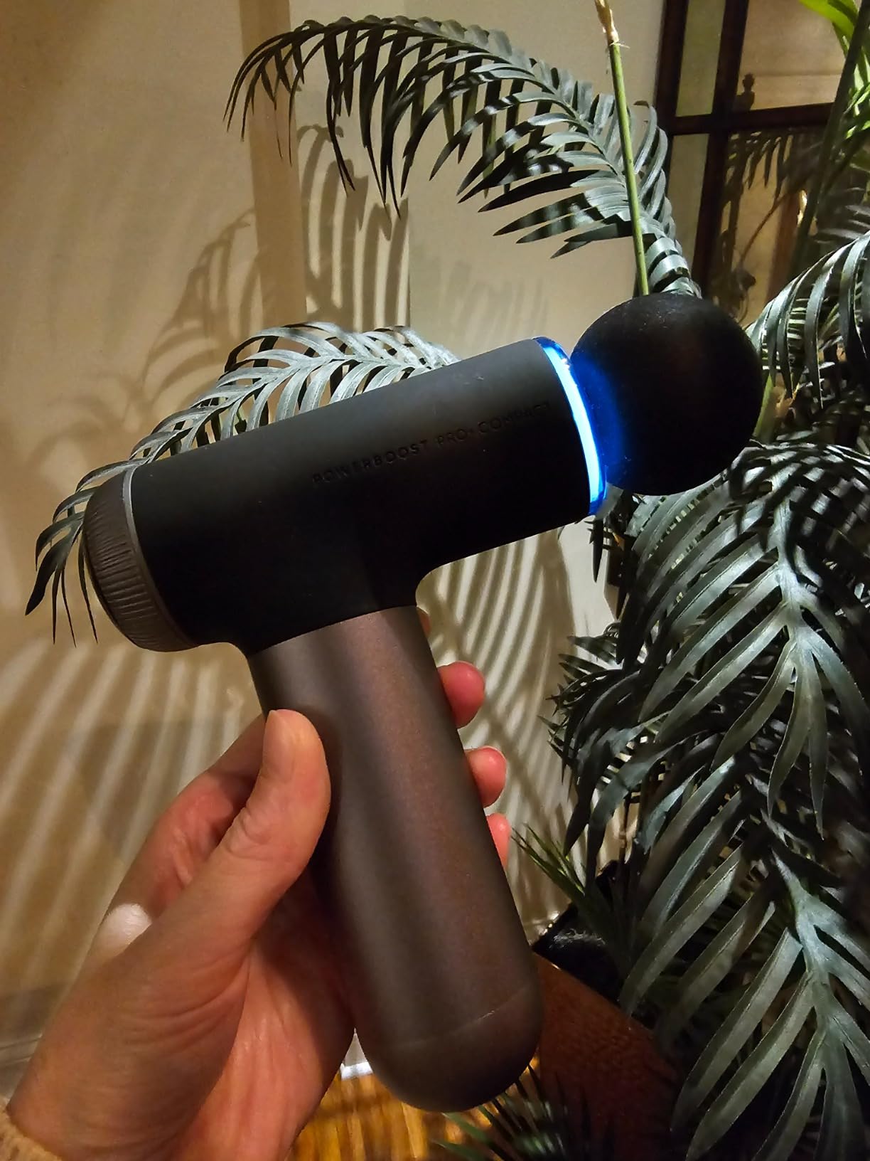 Sharper Image Powerboost Pro+ Hot & Cold Compact Deep Tissue Massage Gun - 6 Speed, 4 Attachments, Travel Case| Soothing Heat & Cold Therapy| Portable Lightweight Full Body Shoulder & Back Massager customer photo 1