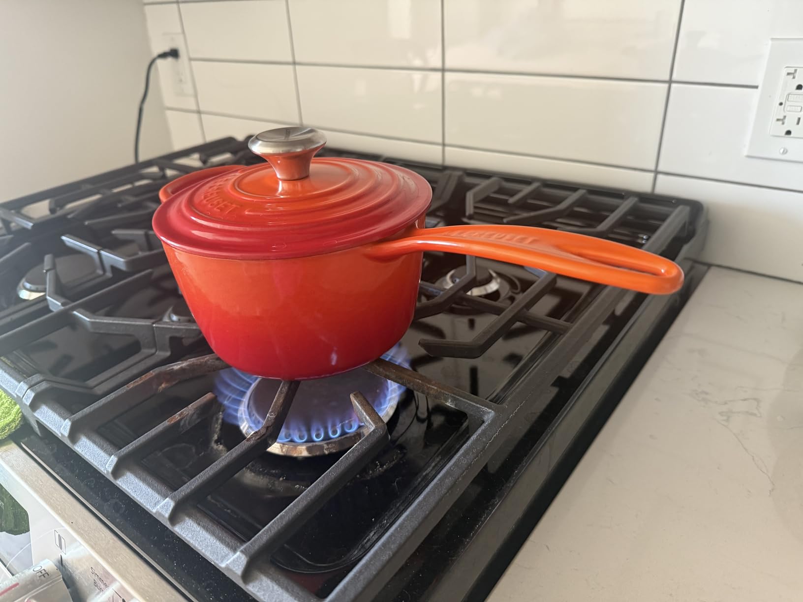 Le Creuset Enameled Cast Iron Signature Saucepan, 2.25 qt., Artichaut customer photo 2