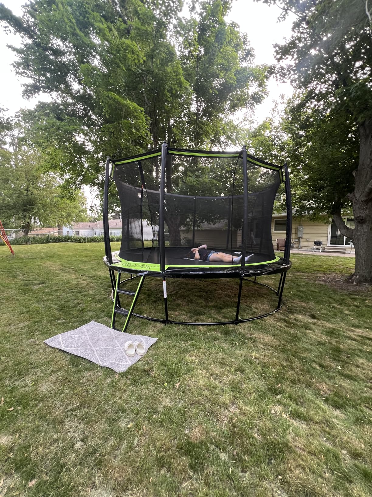 JumpFlex Hero Round Outdoor Backyard Trampoline with Net Safety Enclosure and Ladder - Heavy-Duty Jumping Trampoline Play Equipment for Family customer photo 1