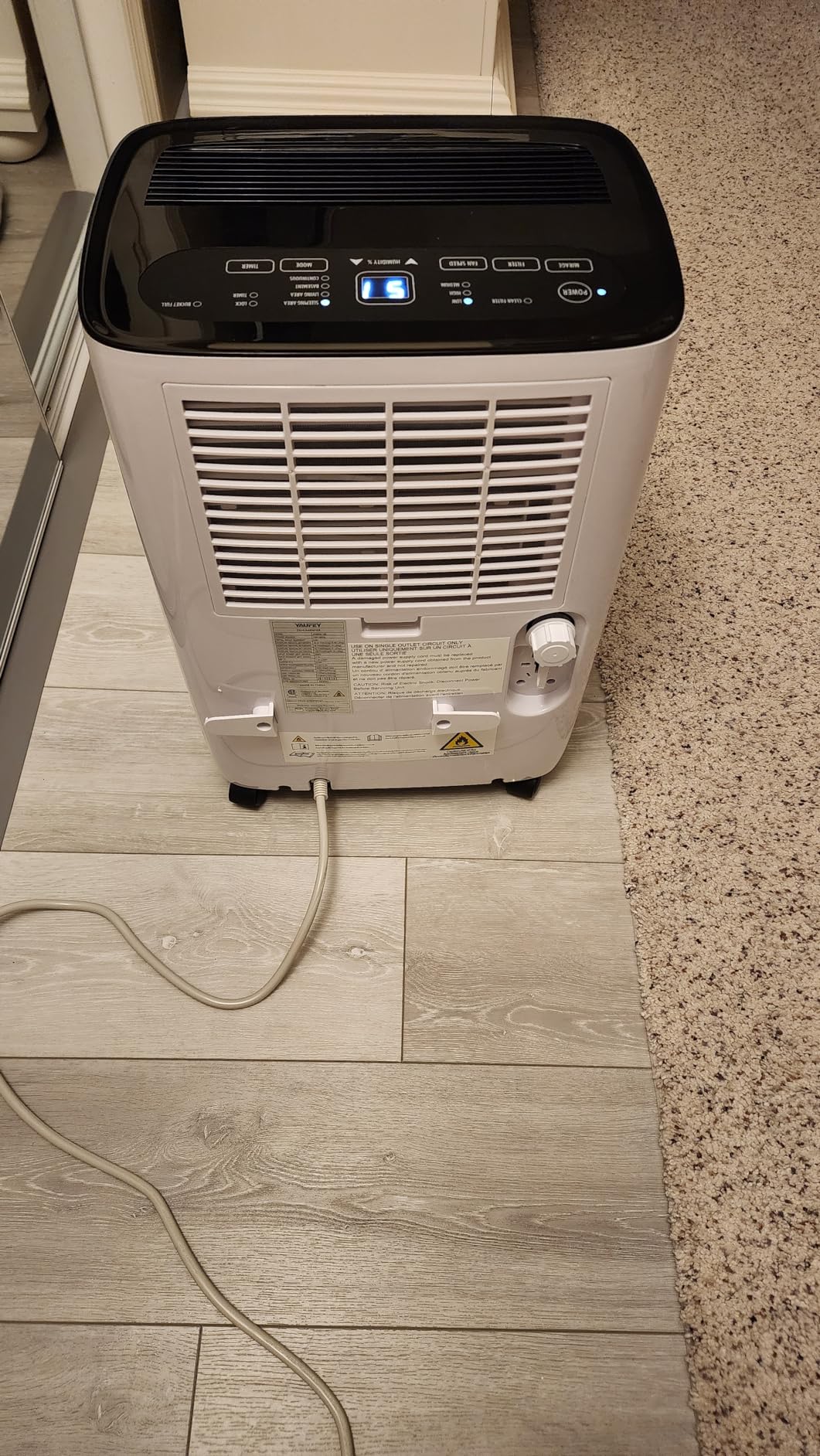 Yaufey 5000 Sq. Ft. Energy Star Certified Dehumidifier, Max 80 Pints Dehumidifier for Basement with Drain Hose, Smart Compressor with Intelligent Humidity Control, Dehumidifiers for Home Bedroom customer photo 2