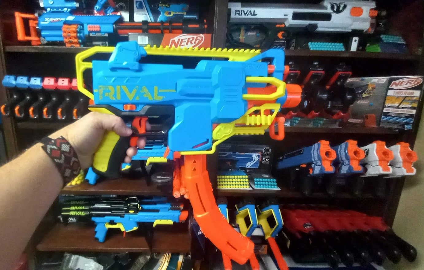 Nerf Rival Challenger MXXIV-1200 Motorized Blaster, Curved 12 Round Magazine, 18 Nerf Rival Accu-Rounds, Gifts for Teens customer photo 2