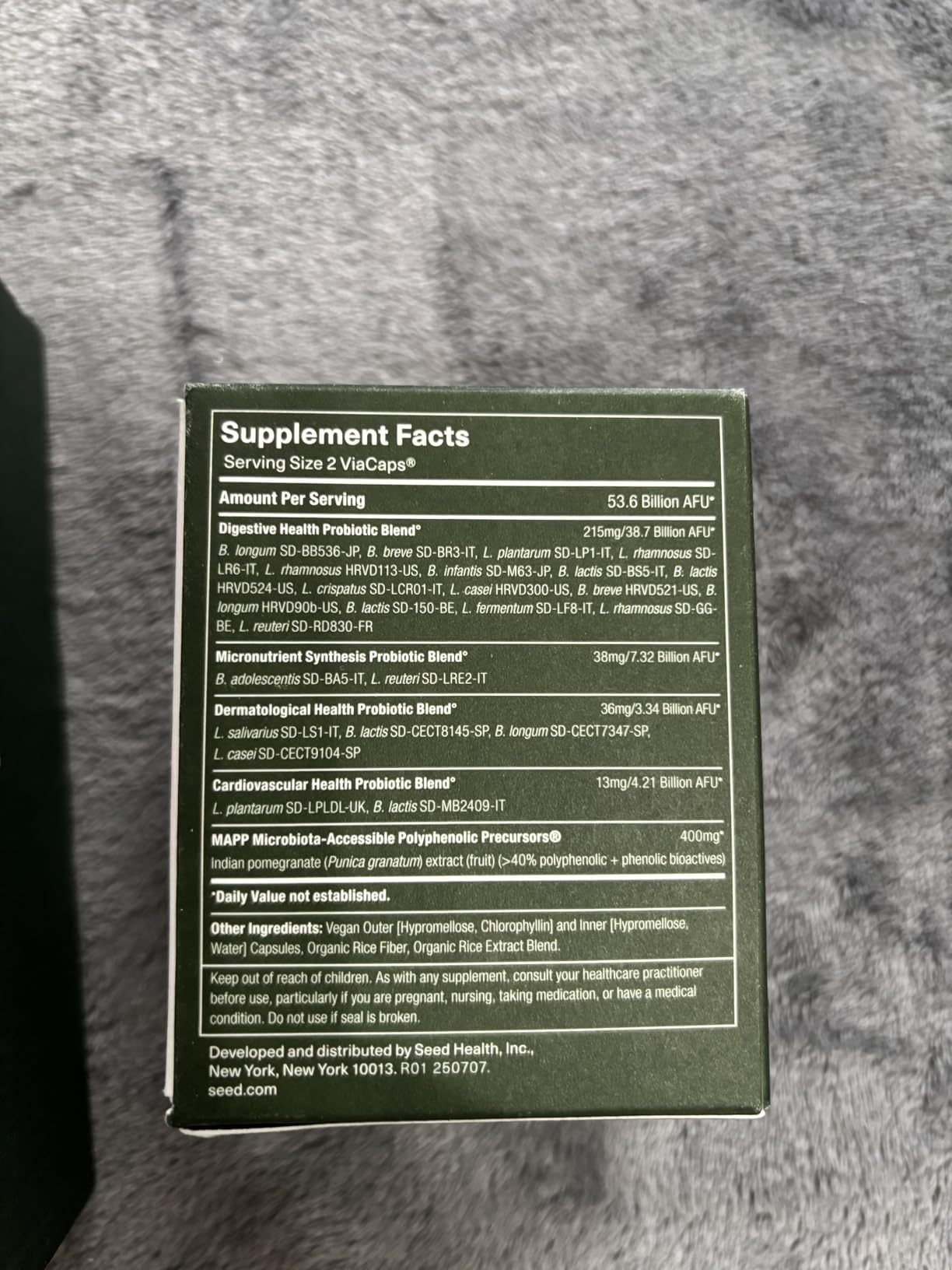 Seed DS-01 Daily Synbiotic - Prebiotic and Probiotic for Women & Men - Digestive Health, Gut Health, Immune Support, Bloating & Constipation Relief - Vegan & Shelf-Stable - 30-Day Starter (60ct) customer photo 2