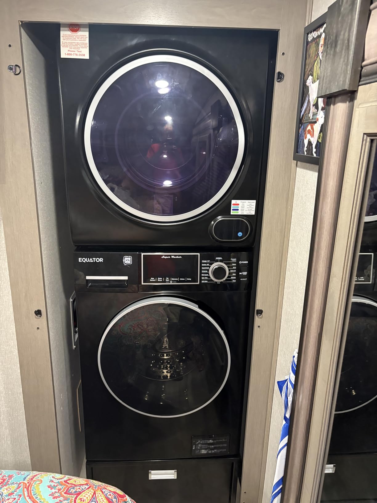 Equator Premium Stackable 15 Lbs Washer 1.62cf 110V + Vented Digital Dryer 3.5cf 110V (Silver) customer photo 1