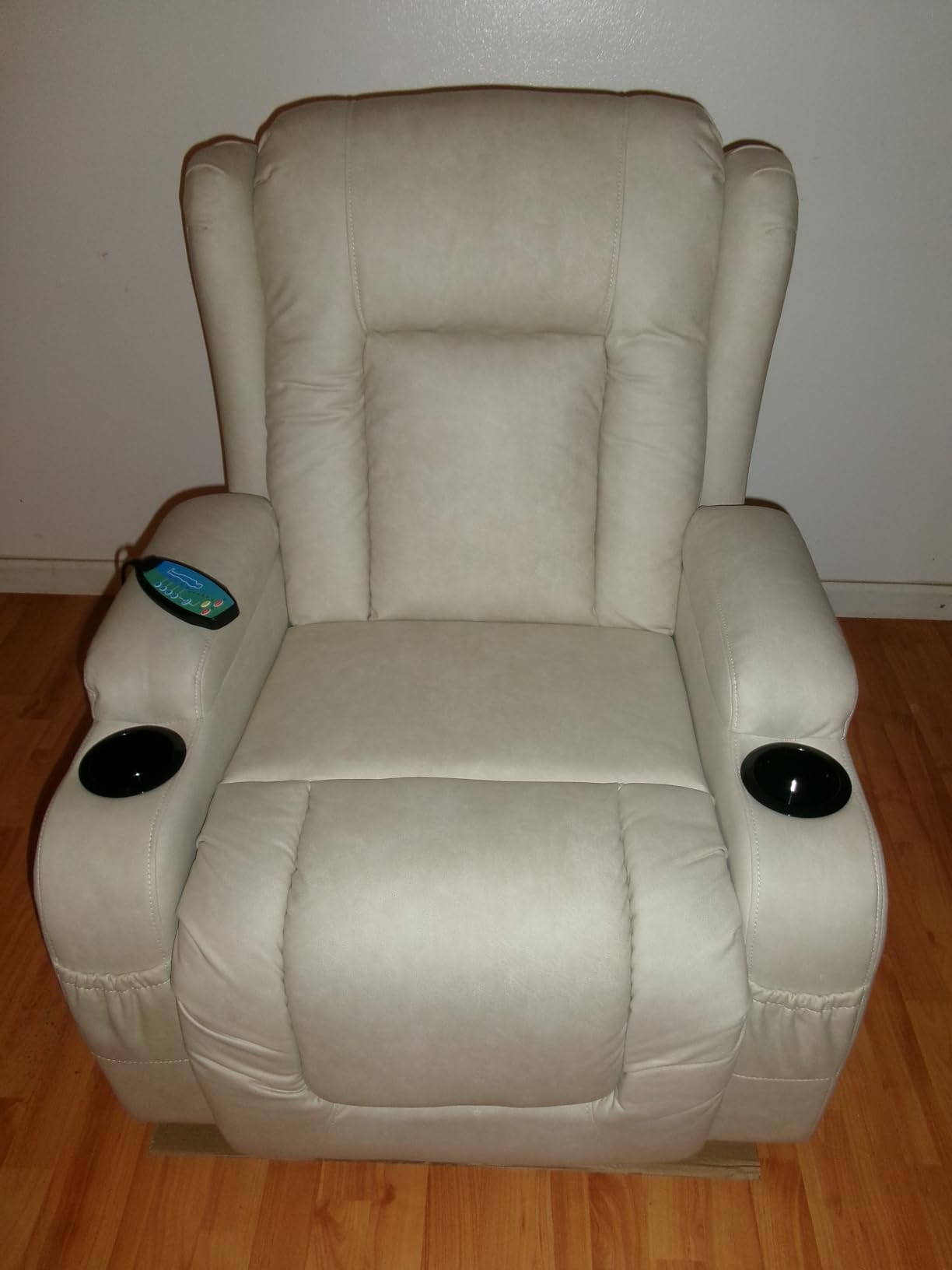 Best Choice Products PU Leather Electric Power Lift Chair, Recliner Massage Chair, Adjustable Furniture for Back, Legs w/ 3 Positions, USB Port, Heat, Cupholders, Easy-to-Reach Side Button - Olive customer photo 1