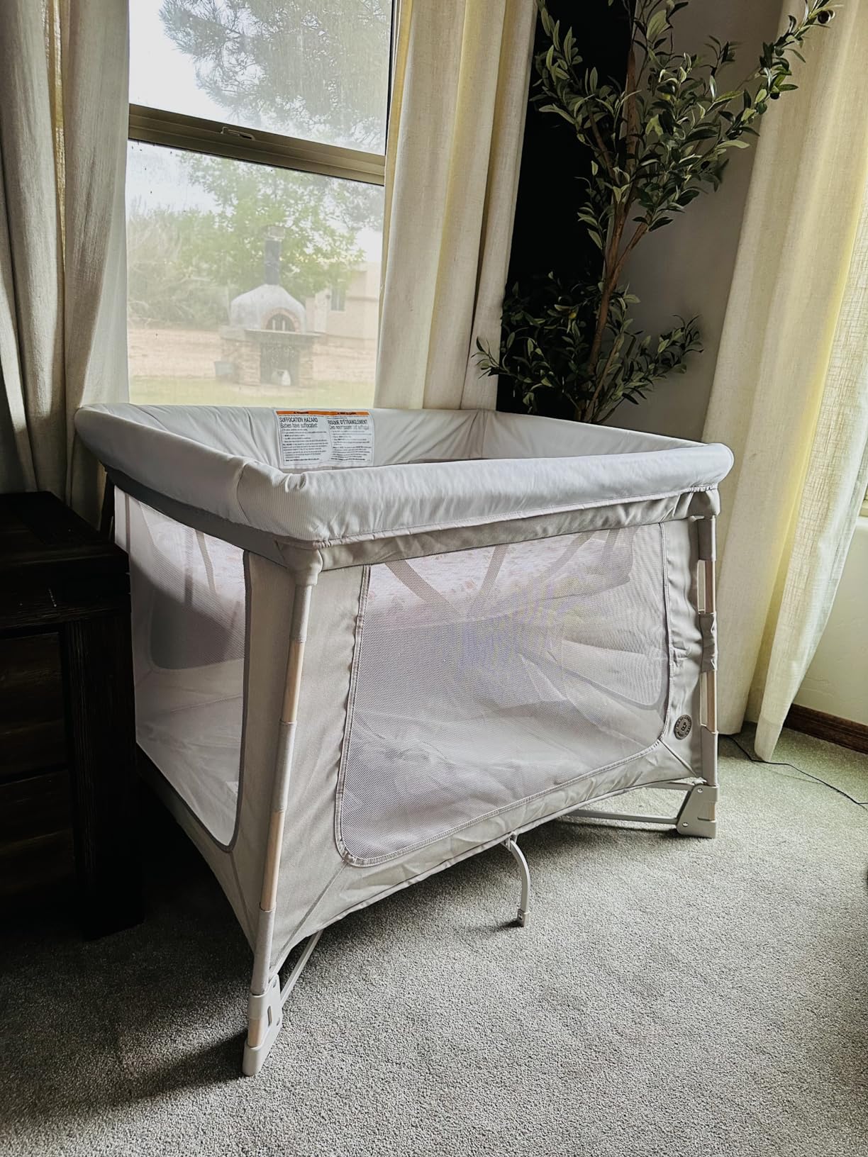 Maxi-Cosi Swift Baby Playard with Mat, Playpen with Bassinet, Portable Playpen - Classic Oat customer photo 1