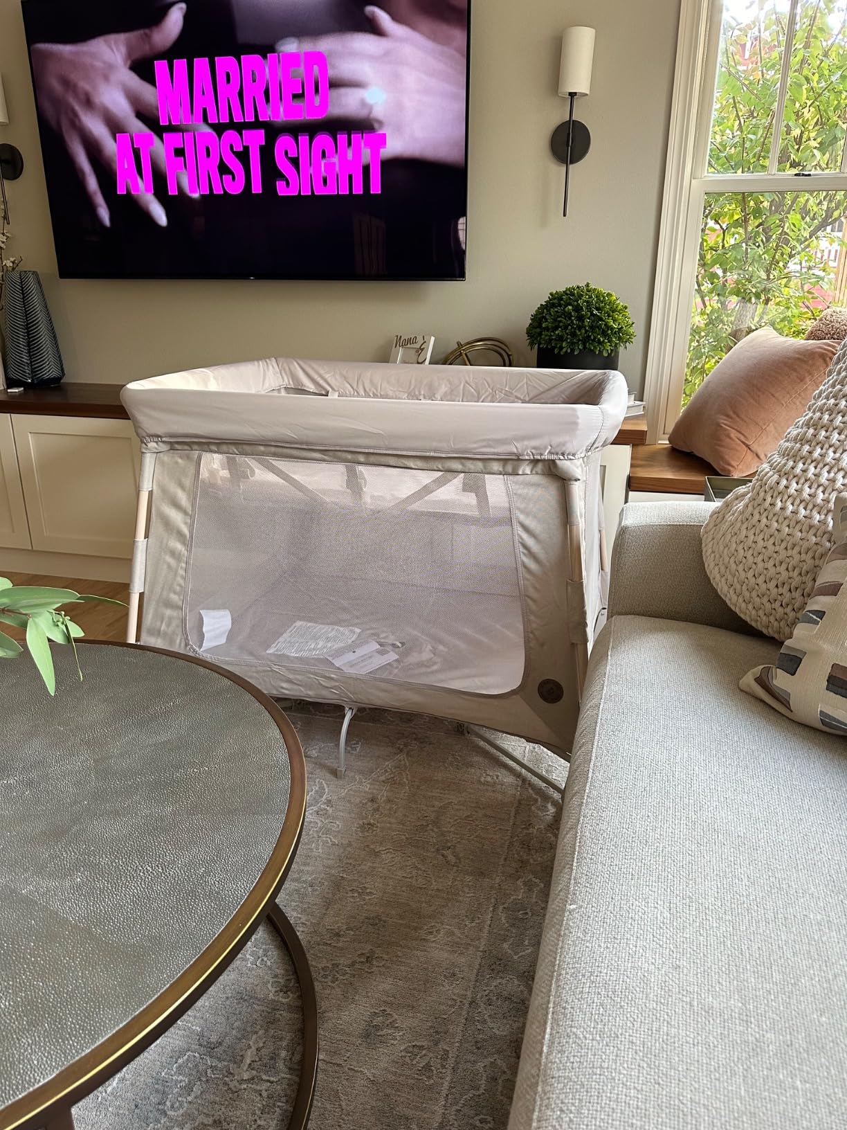 Maxi-Cosi Swift Baby Playard with Mat, Playpen with Bassinet, Portable Playpen - Classic Oat customer photo 2