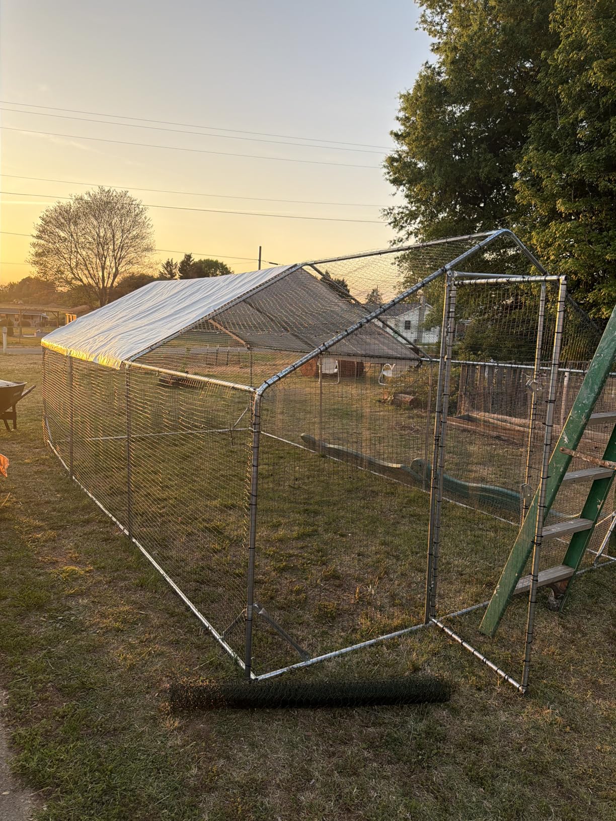 Quictent Large Metal Chicken Coop Run for 30+ Poultry with Side Hardware Cloth & Waterproof Cover, Advanced Series Outdoor Walk-in Cage Hen Duck Rabbit Dog Pen Yard Farm House, 18x9x6.6FT customer photo 1