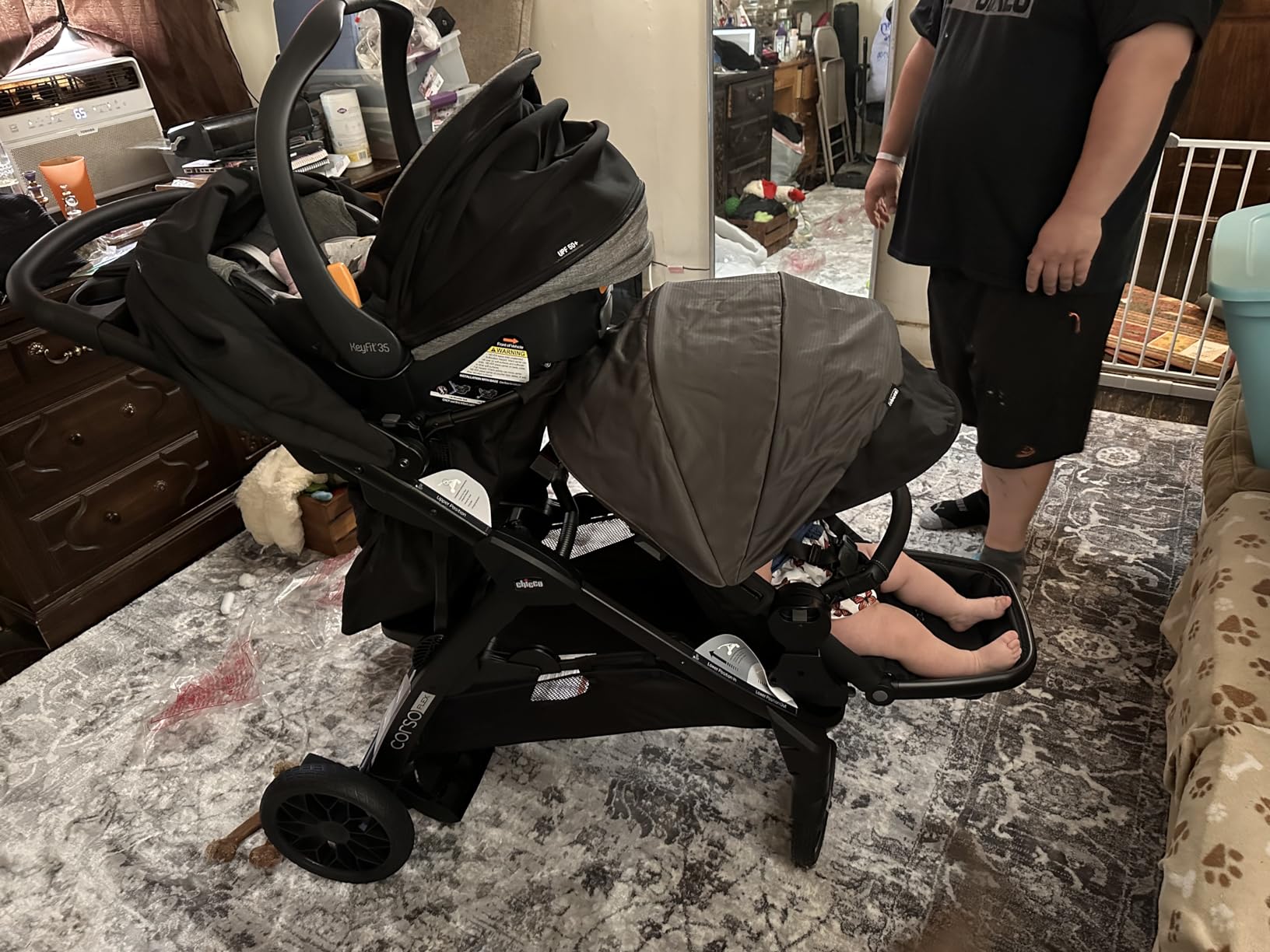 Chicco Corso Flex Convertible Stroller - Legend | Black customer photo 2