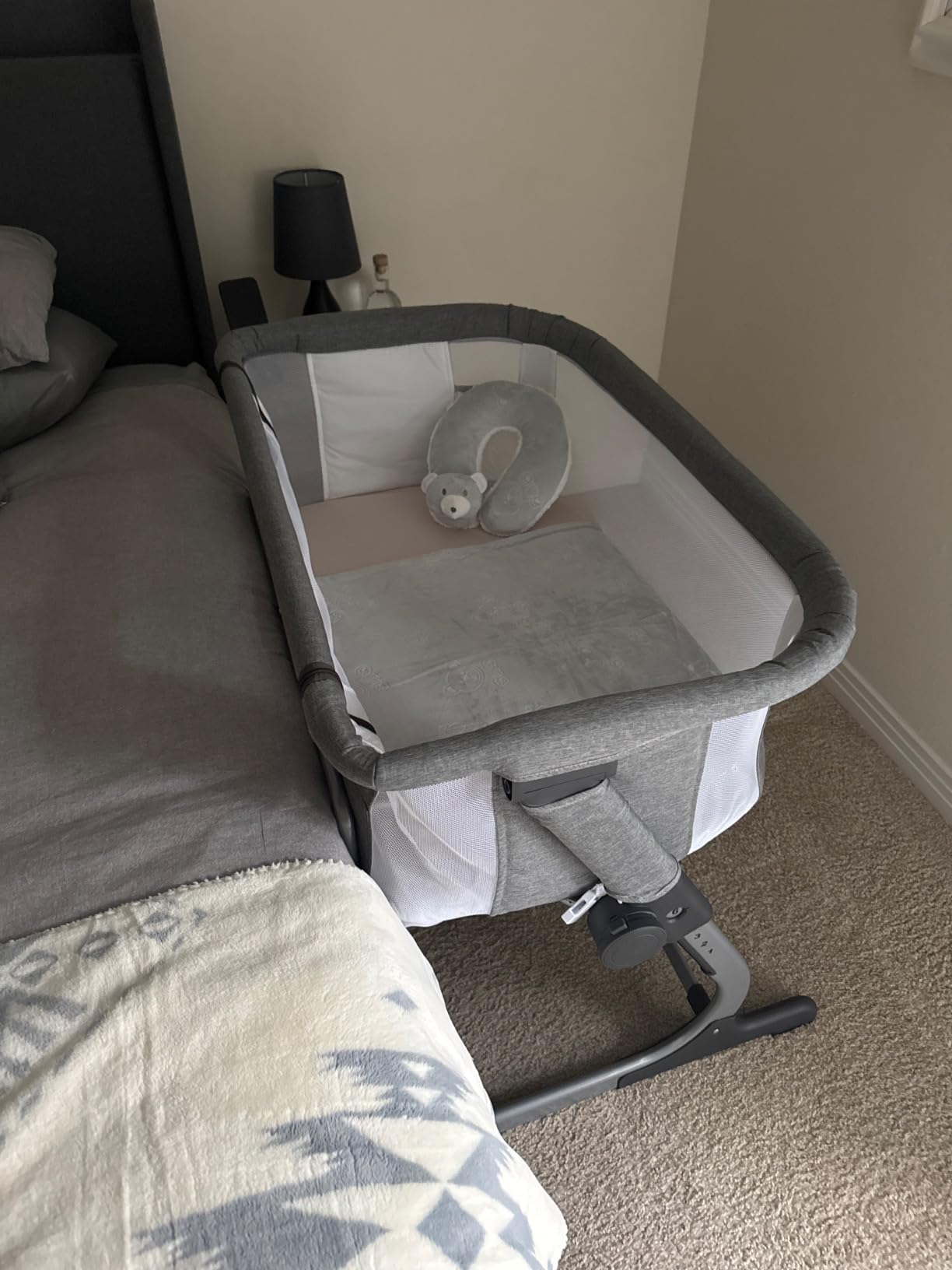 Baby Delight Beside Me Dreamer Bassinet | Bedside Sleeper & Baby Bassinet | 8-Position Height Adjustment | 100% GOTS Certified Organic Cotton Fabric | Organic Mocha customer photo 1