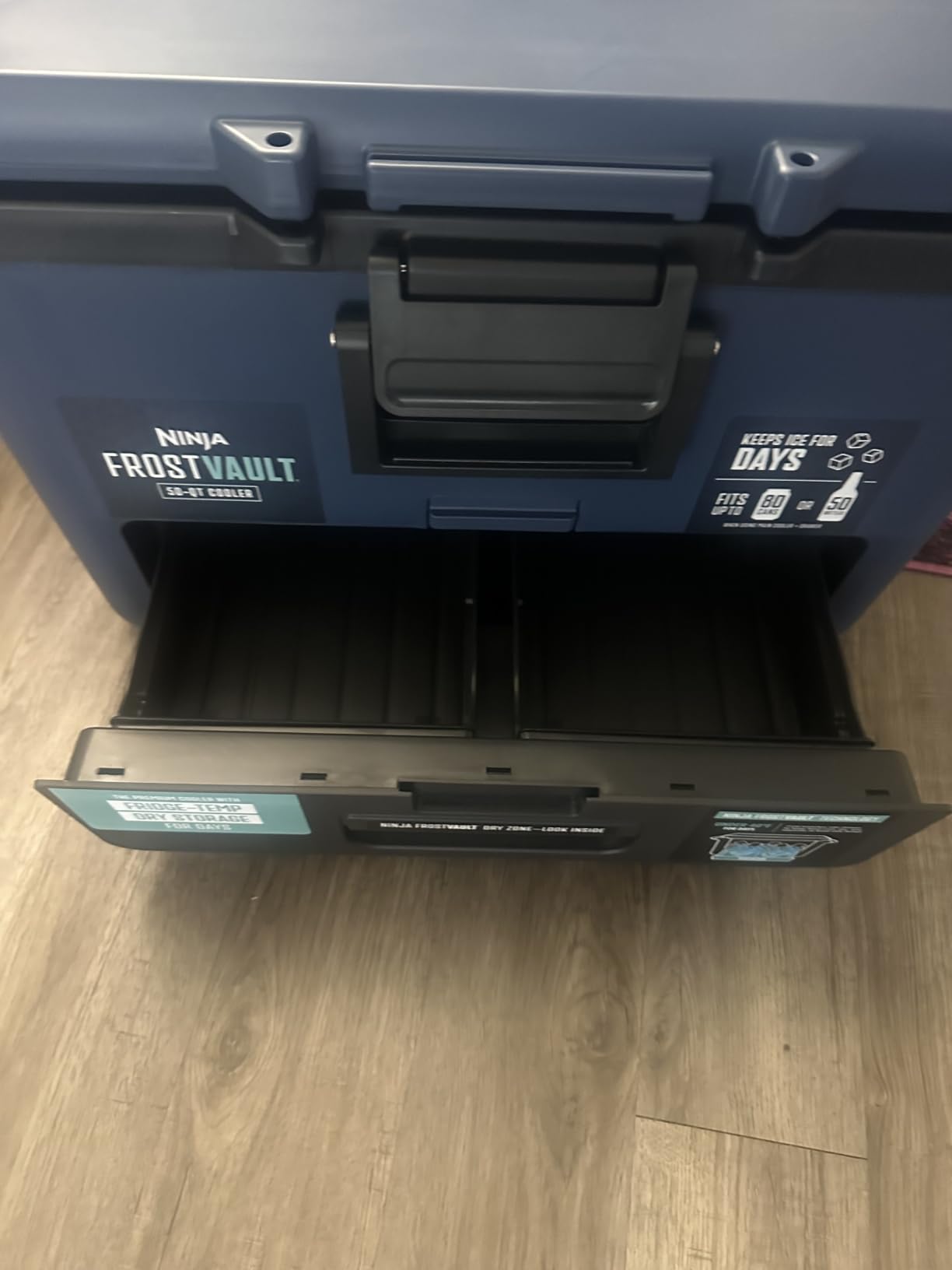 Ninja FB151BL FrostVault 50qt Hard Cooler with Dry Zone, Integrated Fridge-Temp Dry Storage Drawer, Premium Heavy-Duty Insulated Cooler customer photo 1