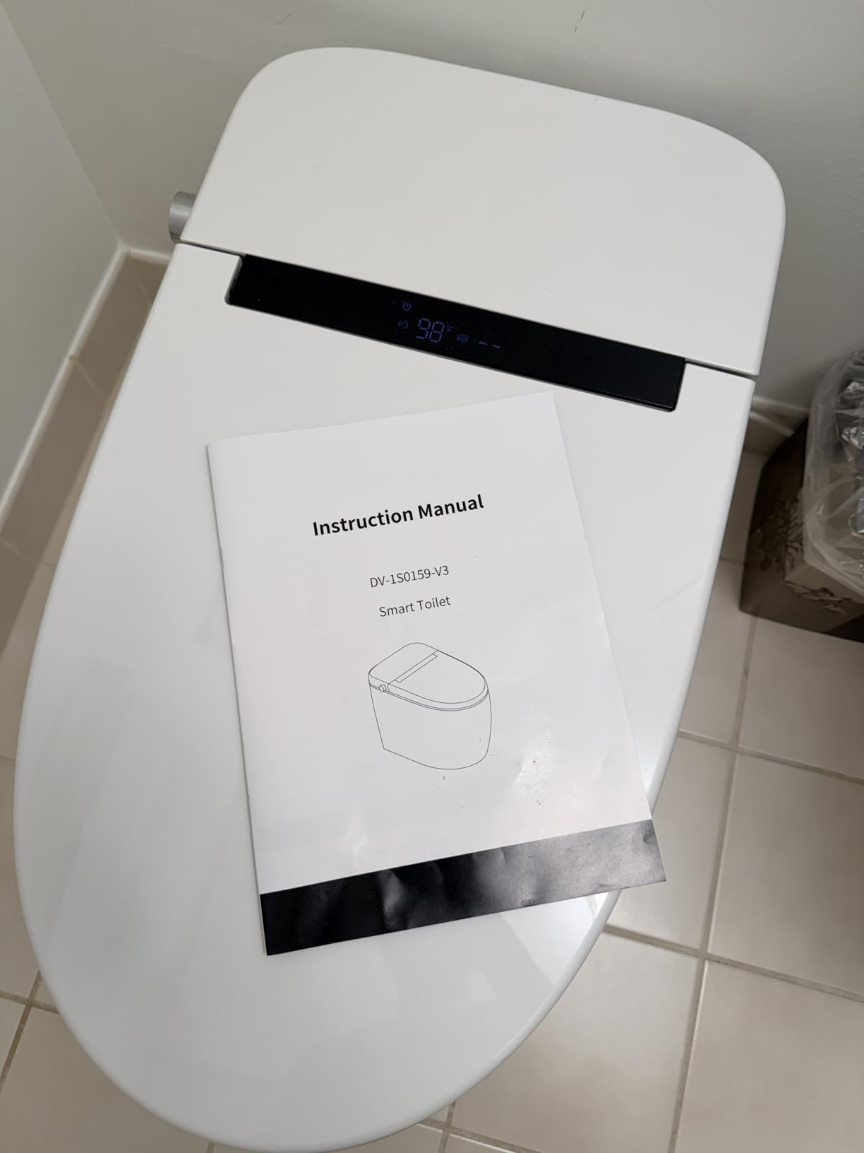 DeerValley Smart Toilet with Bidet Built in, Smart Toilet for Bathrooms with Powerful Flush, Foot Sensor Operation, Heated Seat, Dryer, Night Light, Digital Display customer photo 1