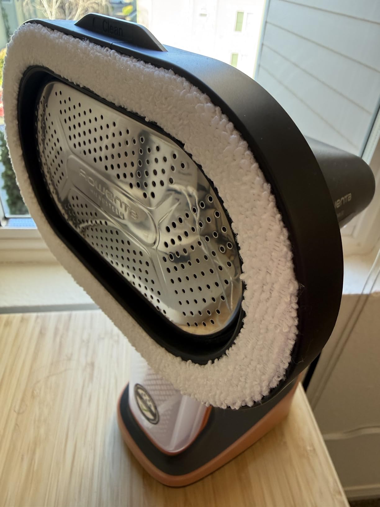 Rowenta Steamer for Clothes, Pure Force 3in1 Steamer & Iron, 7.1 Oz Tank Capacity, Vertical Steaming, Horizontal Ironing, Lint remover, Auto-off, 1875 Watts, Black Clothes Steamer, DR8855 customer photo 1