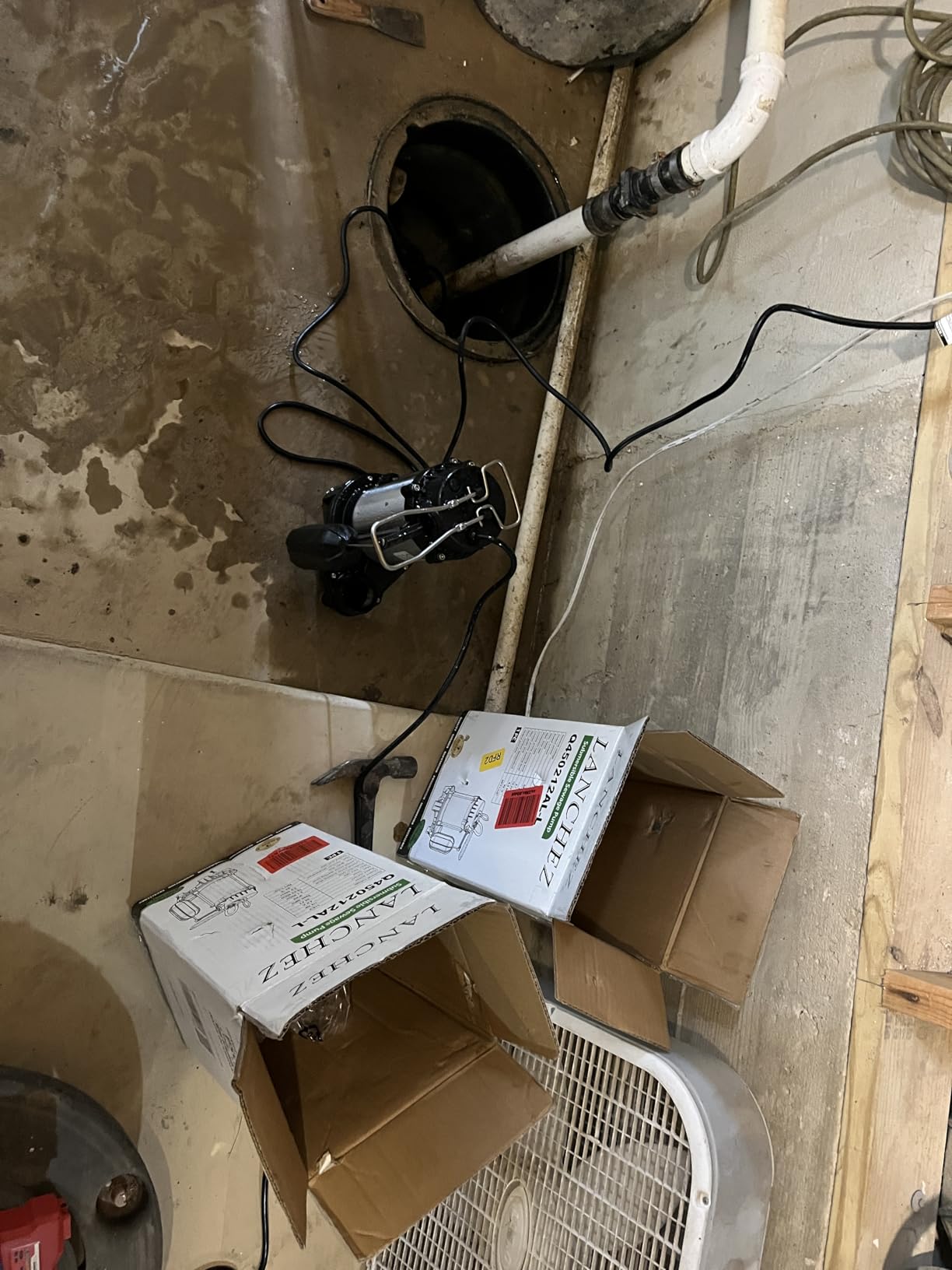 LANCHEZ 1/2 HP 5200 GPH Submersible Sump Pump Cast Iron and Stainless Steel with Integrated Vertical Float Switch customer photo 1