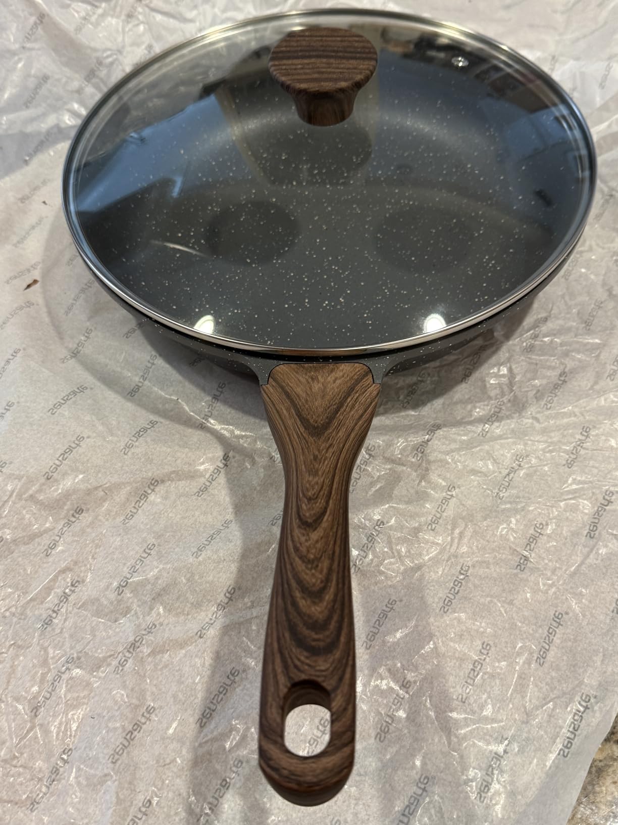 SENSARTE Nonstick Ceramic Frying Pan Skillet with Lid, 11 Inch Omelet Pan, Healthy Non Toxic Chefs Pan, Induction Compatible Egg Pan with Heat Resistant Handle, Free of Intentionally Added PFAS/PTFE customer photo 2
