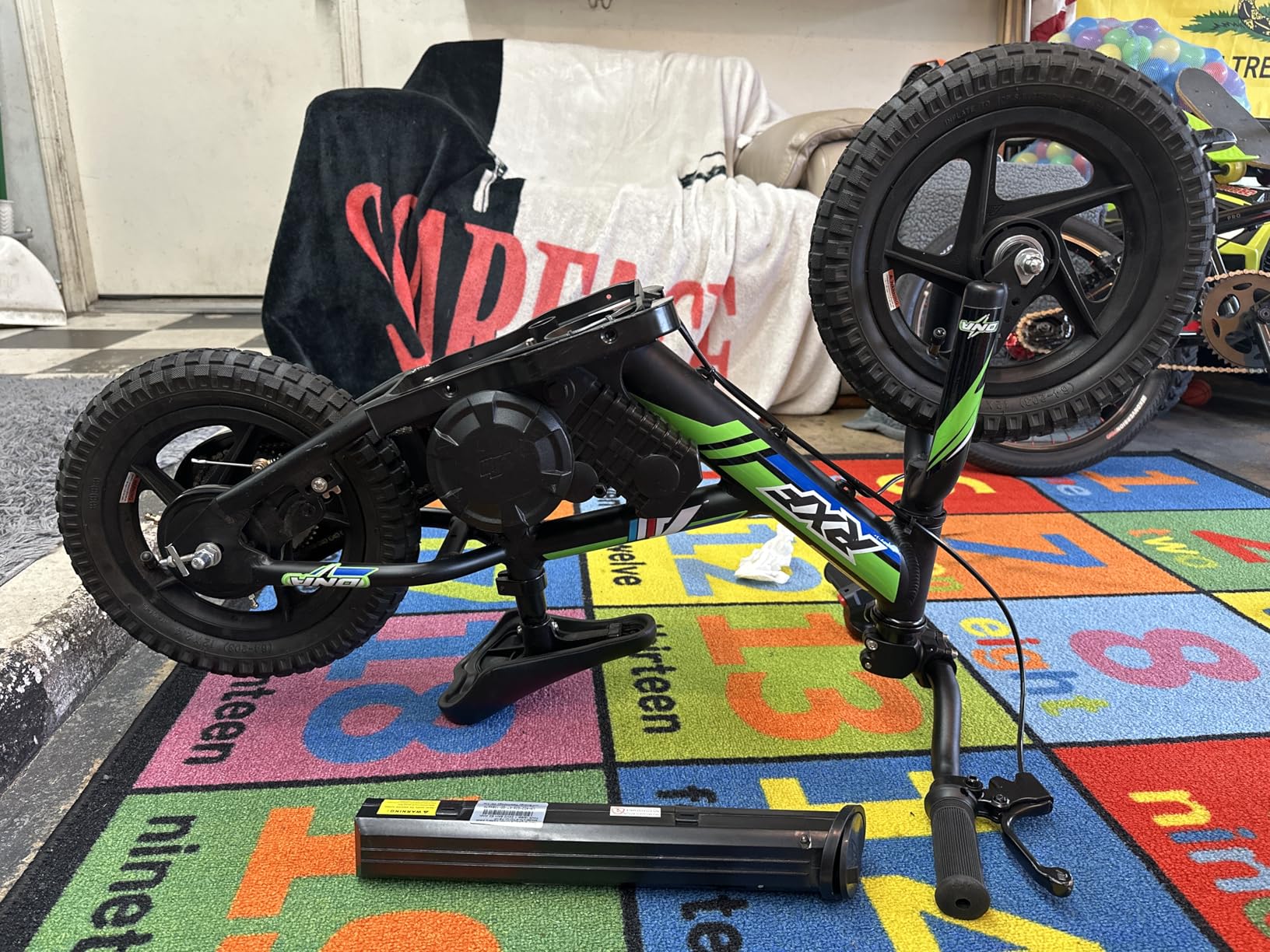 Lightweight Electric Dirt Bike for Kids,170W Racing Motorcycle for Ages 3-6, Detachable Battery, Adjustable Seat, Safe Speeds Up to 10 MPH, Mini Motocross Bike 12