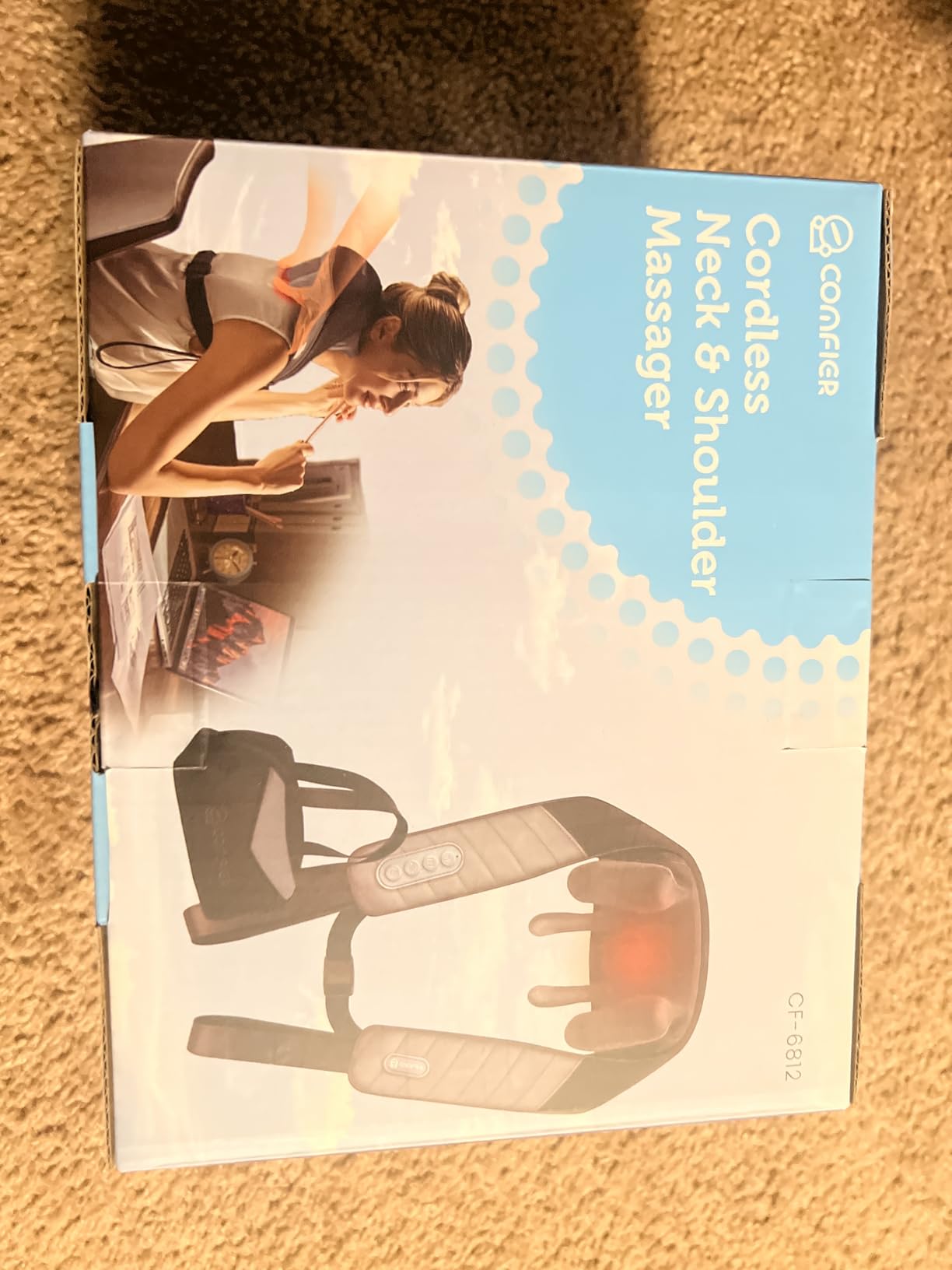 COMFIER Cordless Neck Massager with Heat, 4D Kneading Shiatsu Neck and Shoulder Massager Deep Tissue, Hands-Free Straps, FSA Eligible HSA, Father Day Gift for Dad customer photo 2