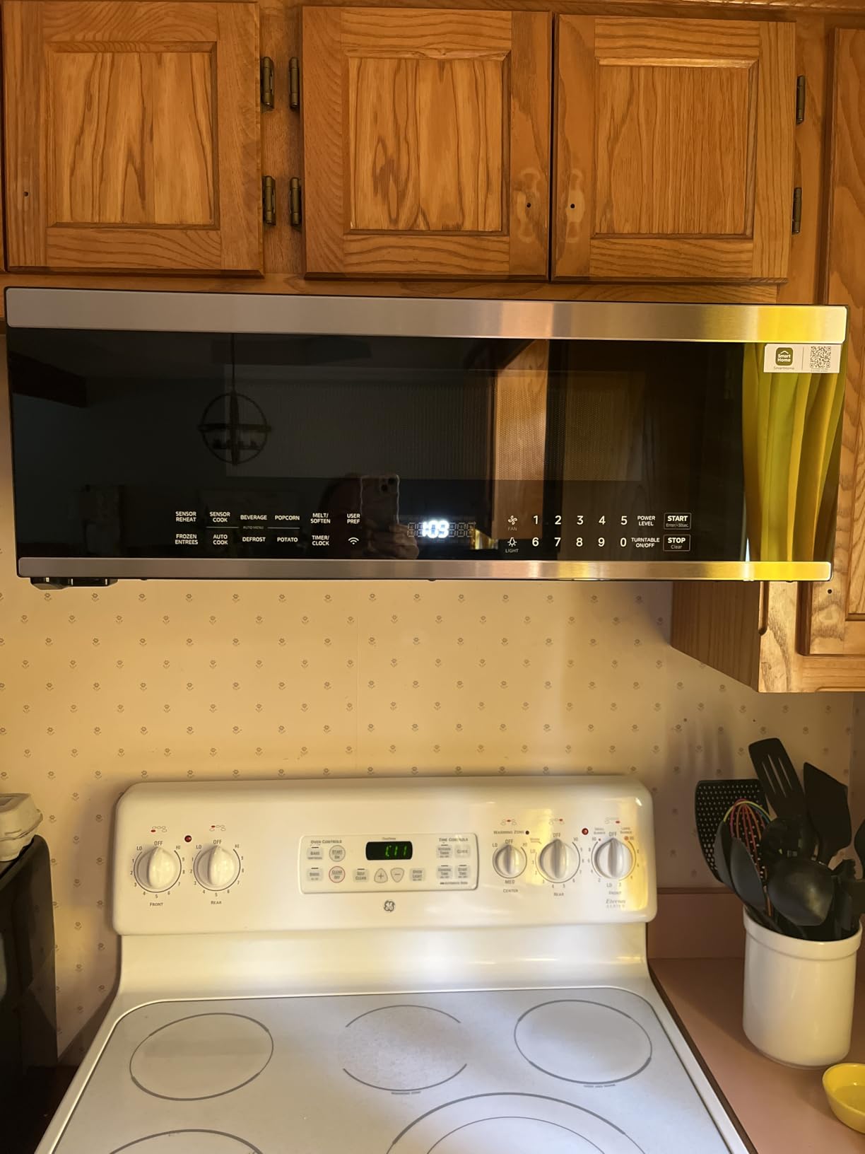 Midea MMO12S3ASTZ Over the Range Microwave Oven, 1.2 Cu.ft Slim Microwaves with Sensor Cook, Stainless Steel Microwaves, 1000W heating power with 400CMF vent fan customer photo 1