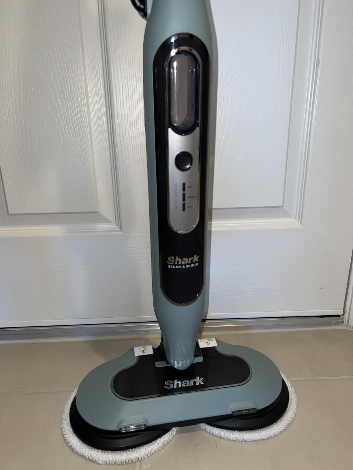 Shark Steam & Scrub Steam Mop S8001, All-in-One Scrubbing and Sanitizing Hard Floor Cleaner, LED Headlights, 4 Dirt Grip Soft Scrub Pads Included, XL Water Tank, Swivel Steering customer photo 2