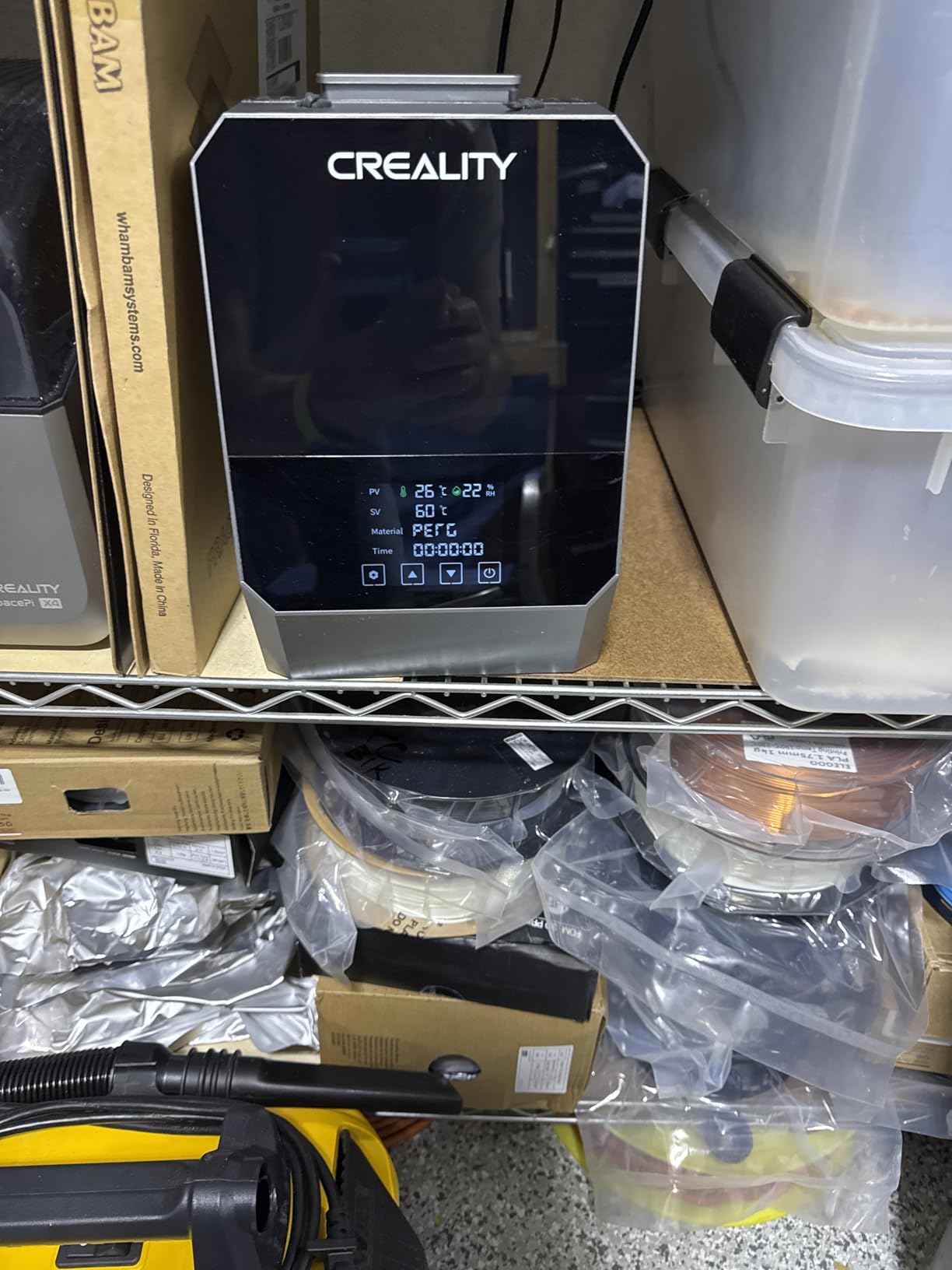 2026 New Official CREALITY Space Pi Filament Dryer Plus, 2 Spools Double 360° 160W PTC Fast Heating 3D Printer Filament Dryer Box, 4'' LCD Touch Screen, One-Key Set Filament Drying for PLA PETG ABS TPU customer photo 2