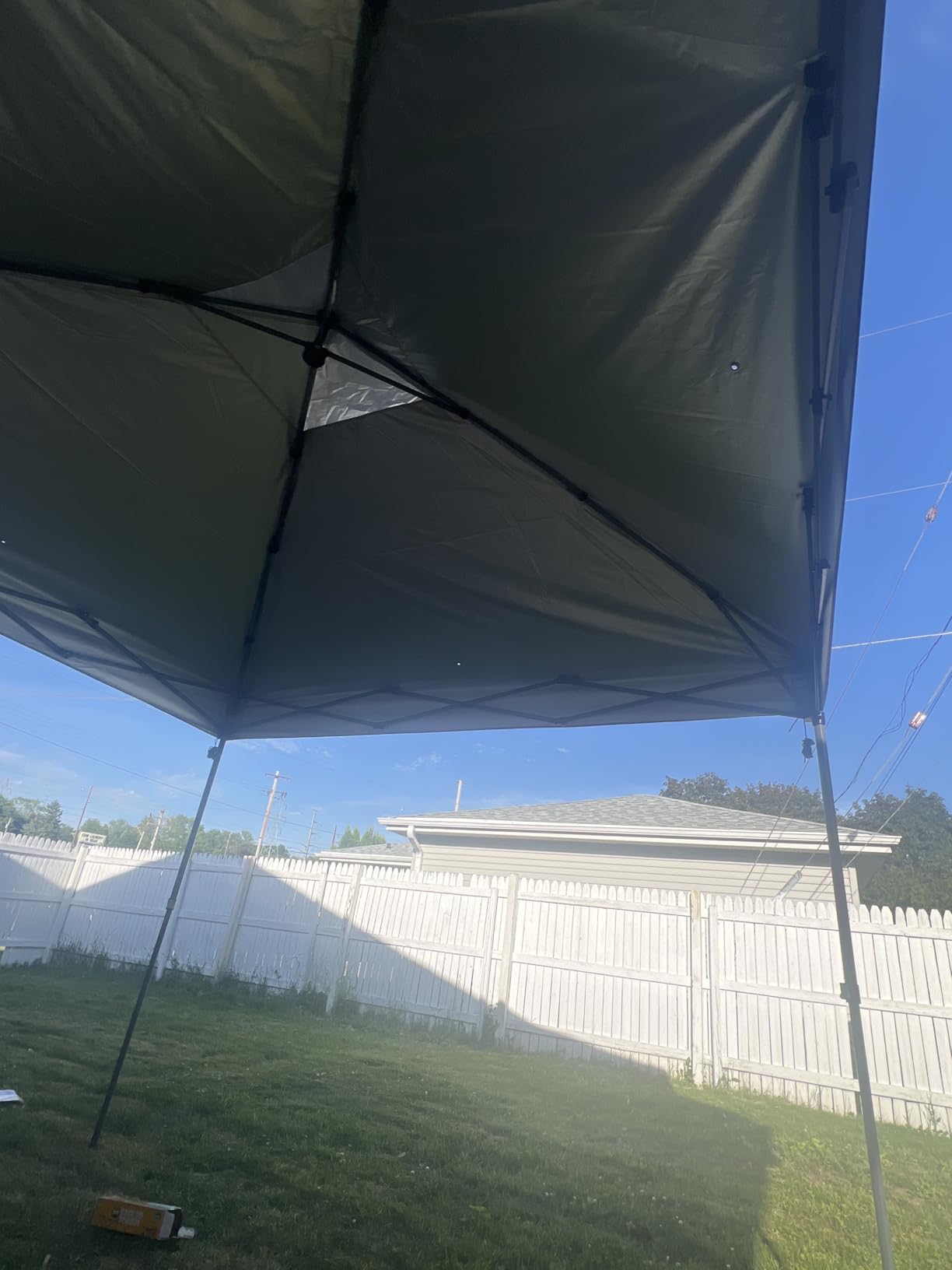 PHI VILLA 10x10 Pop Up Canopy Tent - One Push Setup, Instant Shade Tent with Vented Roof for Beach & Events - Includes Storage Bag, Sandbags, Stakes & Ropes (White) customer photo 2