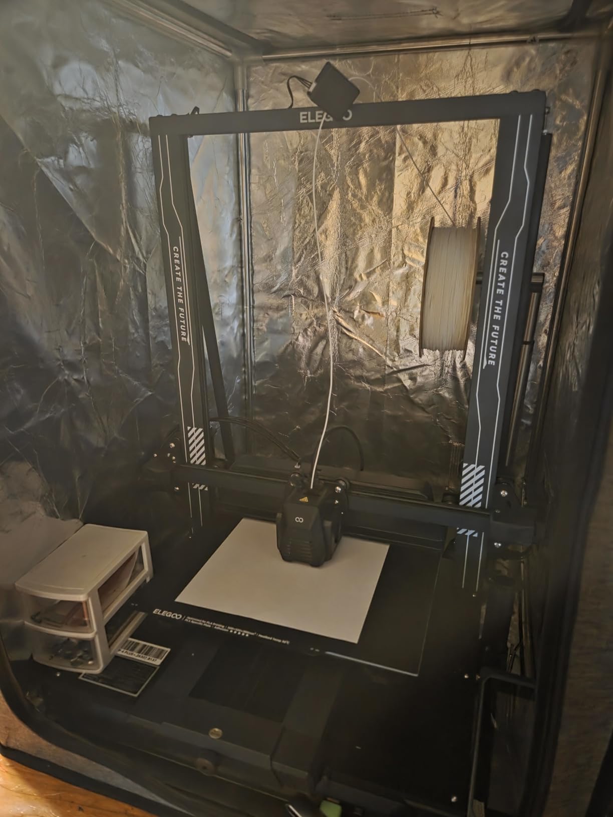 Multifunctional 3D Printer Enclosure w/Adjustable Ventilation Kit Eliminate Odors Tent Cover Compatible with Anycubic Photon Mono, Elegoo Saturn/Mars 3/4 & Creality Halot Series Resin 3D Printer customer photo 2