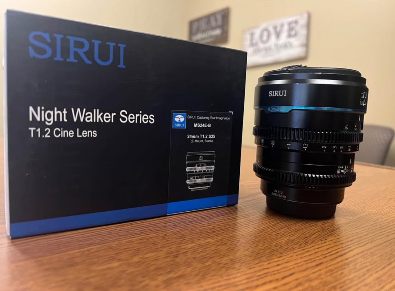 SIRUI Night Walker 16mm S35 Wide Angle Cine Lens, T1.2 Large Aperture Manual Focus Lens for E Mount Cameras, FX30, ZVE-10, A6500, A6600 (MS16E-B, Black) customer photo 2
