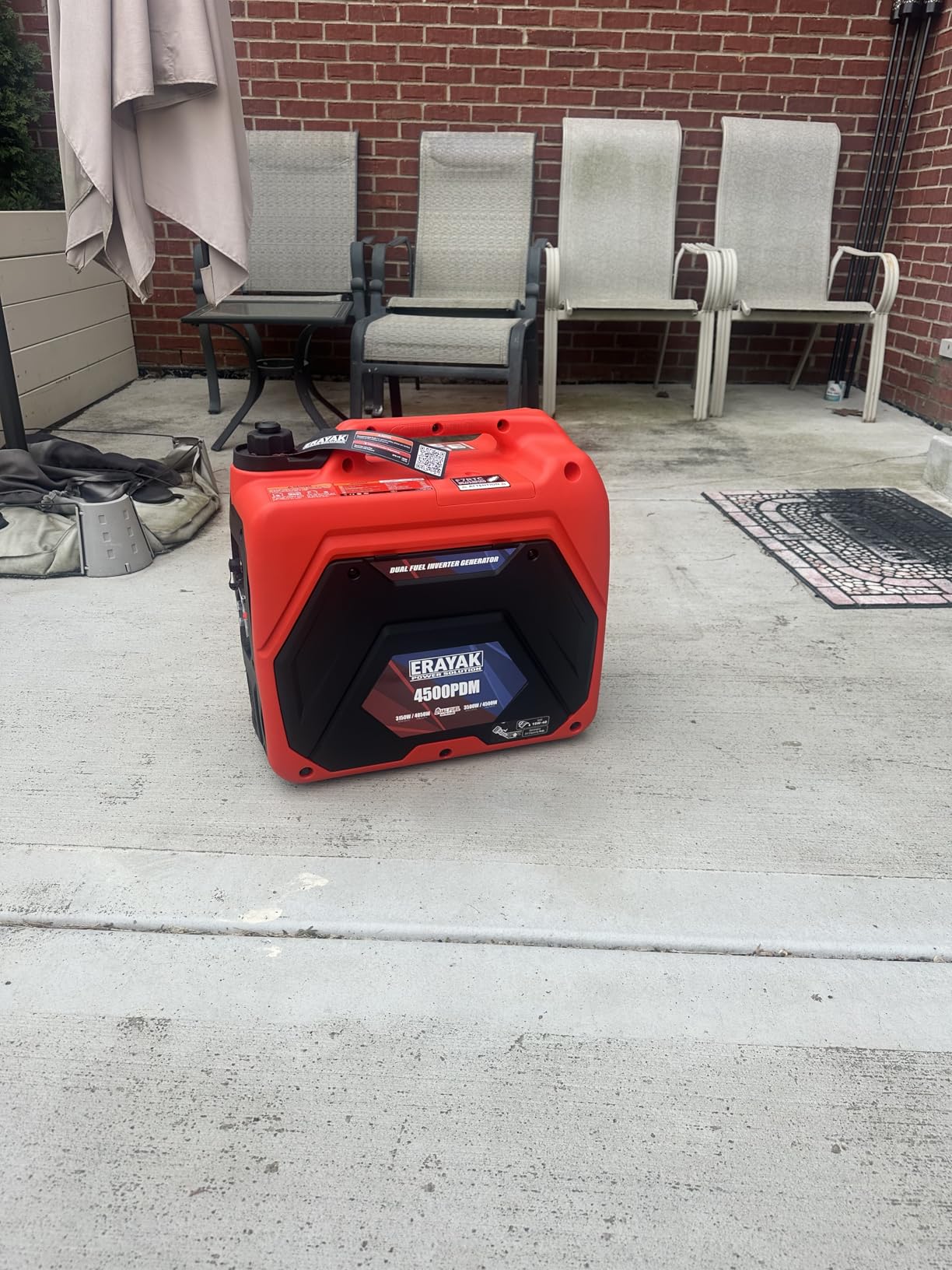 ERAYAK 4500W Dual-Fuel Portable Inverter Generator for Home Use, Camping Outdoor, 30A RV Ready, Auto Switch, Gas and Propane Powered, EPA, CO Sensor, Parallel Ready, Compact Design customer photo 1