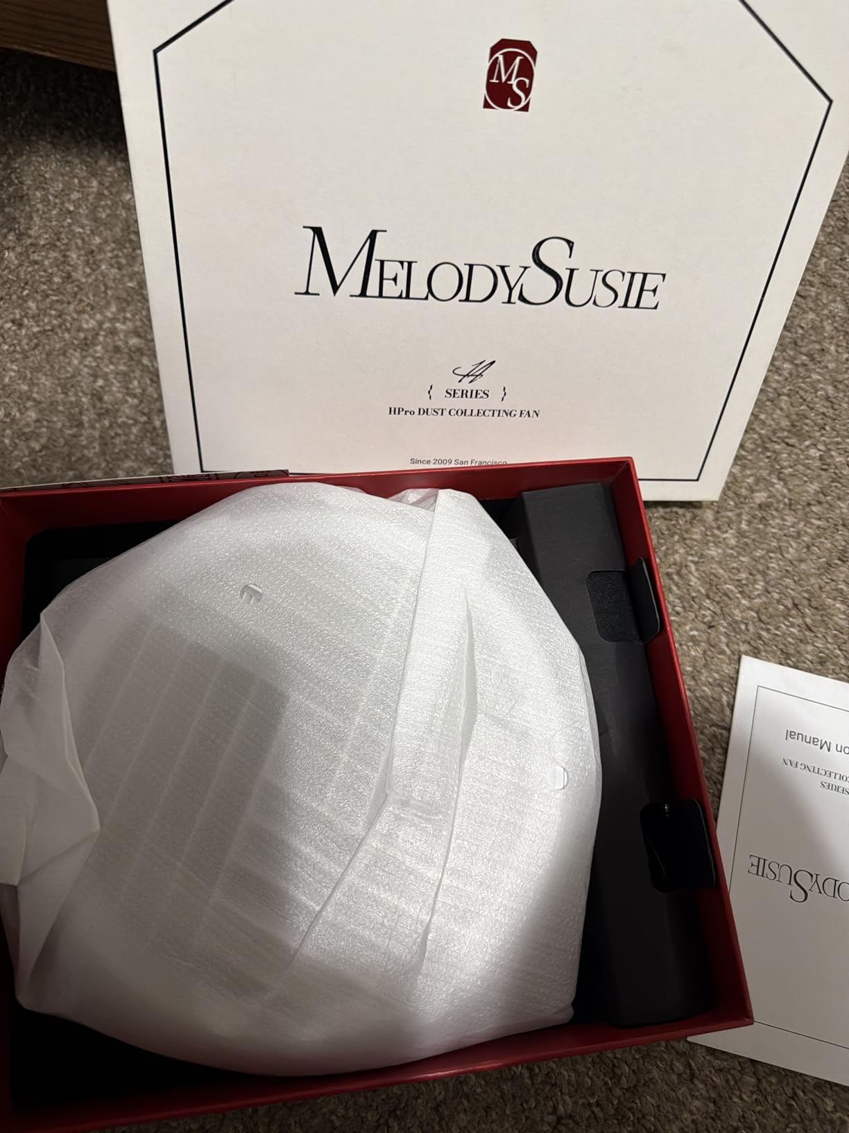MelodySusie Compact Nail Dust Collector with Lightweight Design, Hpro 3800RPM Portable Nail Vacuum Fan with 3 Suction Modes, Reusable Filter & Easy-Control for Beginners, Nail Students & Home Use, White customer photo 2