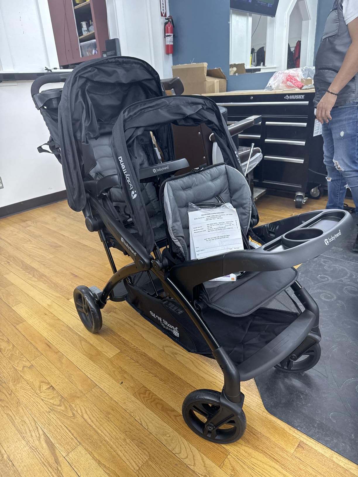 Baby Trend Sit N' Stand® Double 2.0 Stroller, Dash Black customer photo 2