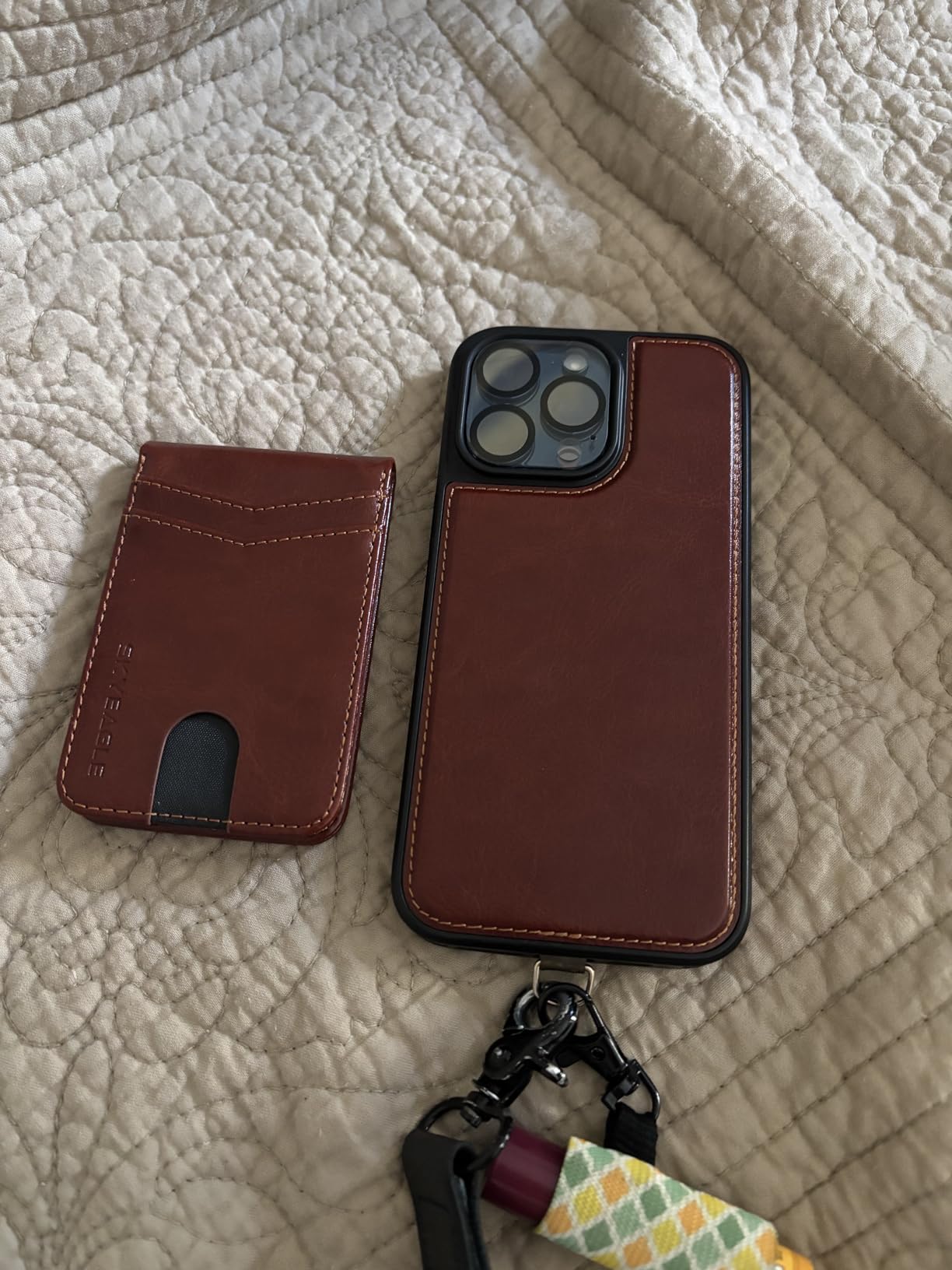SkyEagle Compatible with Magsafe 2 in 1 Detachable iPhone 16 6.1 Wallet Case with Card Holder Women Men,Magnetic PU Leather RFID Blocking Flip Kickstand Credit Slots,for Apple 16 6.1