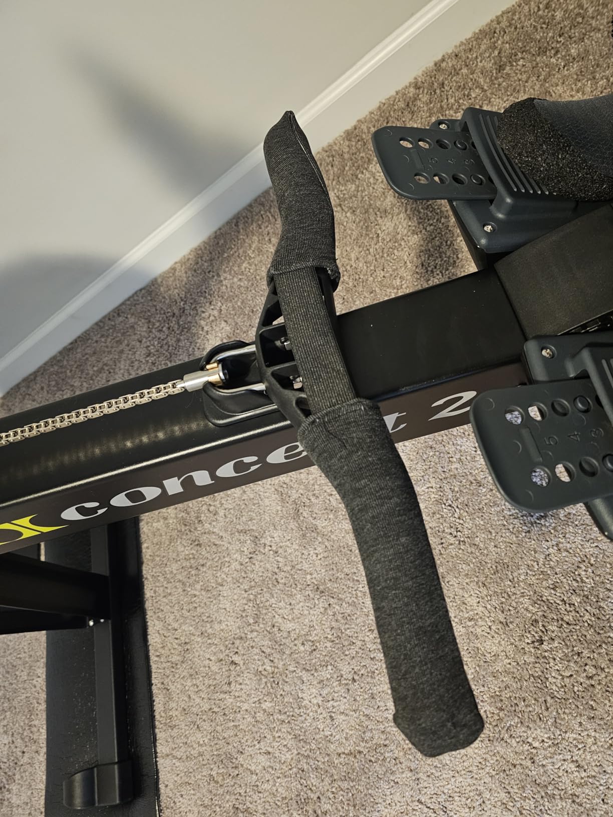 Universal Rower Handle Cover for Rowing Machines Compatible with Concept 2, Hydrow, Nordictrac, Sunny, Fits for Most Rowing Machine Row Without Pain Socks Over Handle Protect Hands customer photo 1