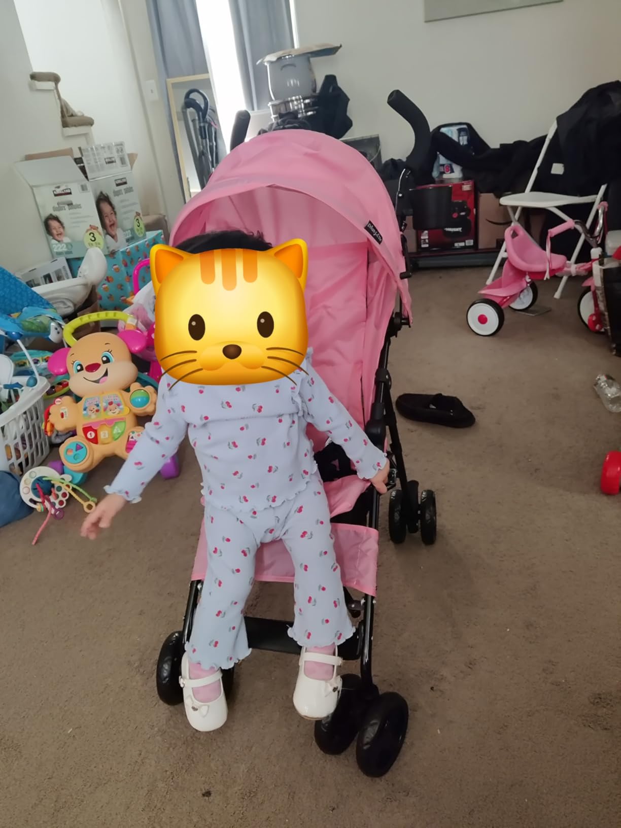 Dream On Me Rover Convenience Baby Stroller - Lightweight & Compact Travel Umbrella Stroller, Quick One-Hand Fold, Lockable Rear Wheels, Adjustable Canopy, 3-Point Safety Harness & Cup Holder - Black customer photo 2