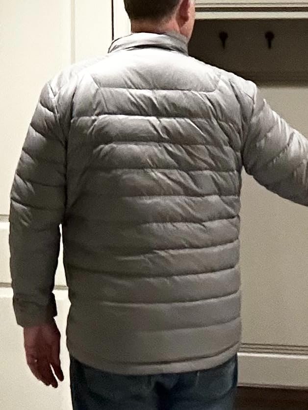 Men's Recycled Heated Down Jacket with Battery Pack, Lightweight Electric Puffer Coat, 90% Down Heated Clothing customer photo 2