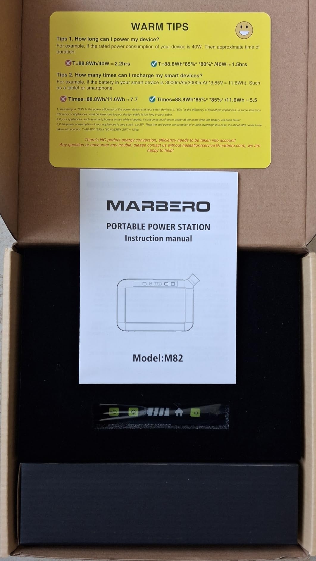 MARBERO 88.8Wh Solar Generator with 21W Solar Panel Included Portable Power Station 80W 110V 120W Max for Camping Outdoor Hiking Fishing Emergency customer photo 2
