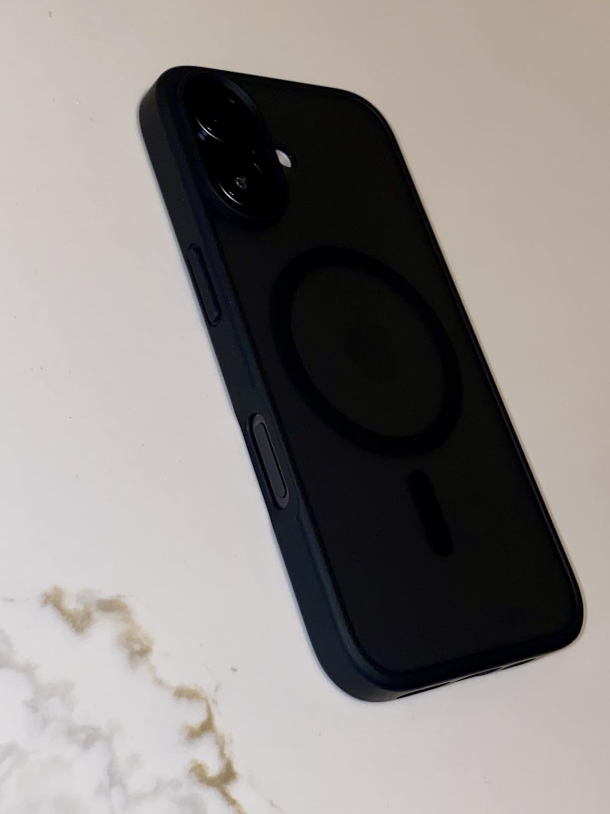 SUPFINE Magnetic for iPhone 15 Pro Case (Compatible with MagSafe) (Military Grade Drop Protection) Translucent Matte Shockproof Phone Cover, Black customer photo 2