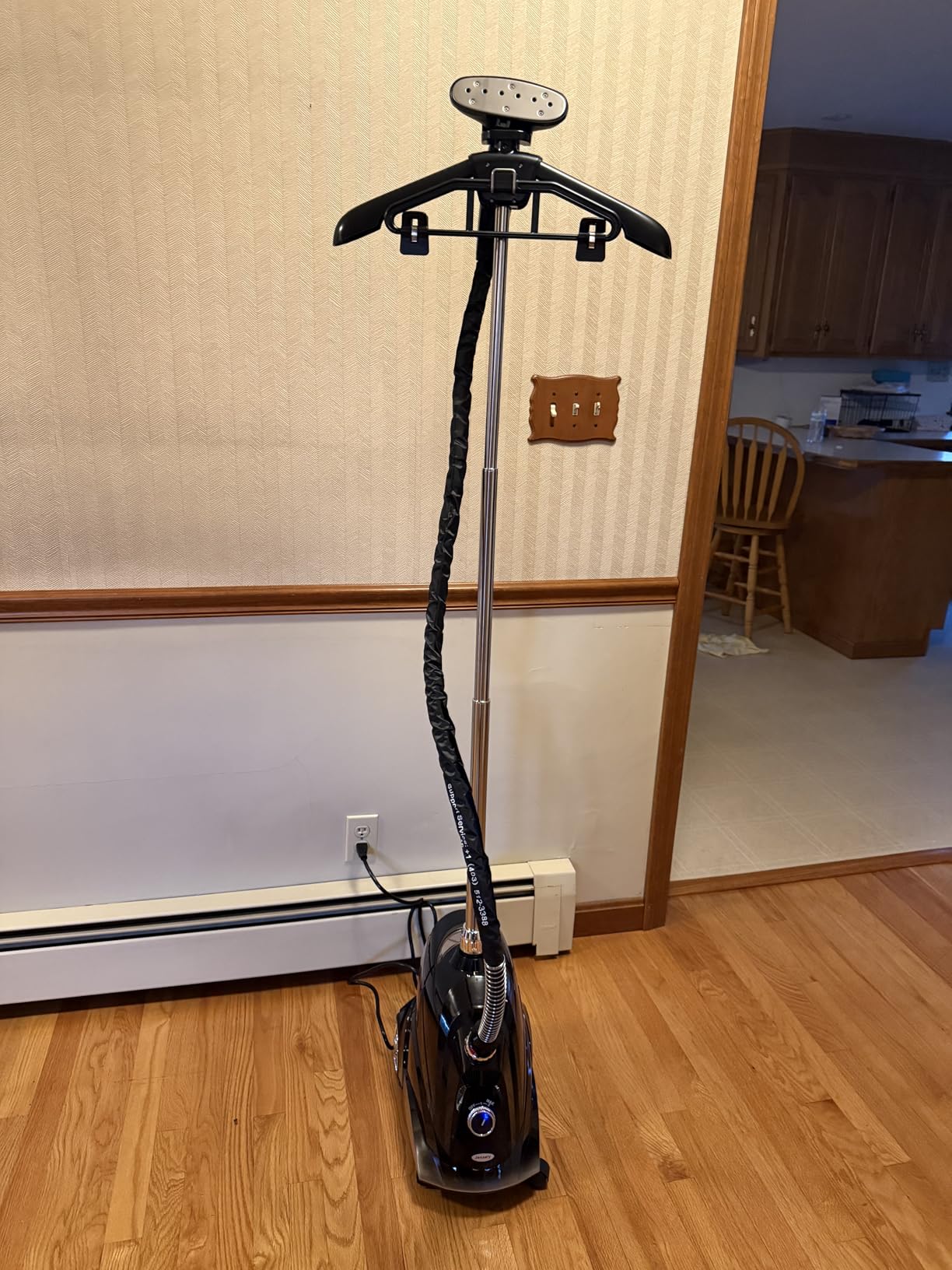 Jenaely 1500W Standing Garment Steamer, 35s Fast Heat-up, 80 Mins Continuous Powerful Steam, 2.8L Water Tank, Pants Clip & Children's Clothing Hanger customer photo 1