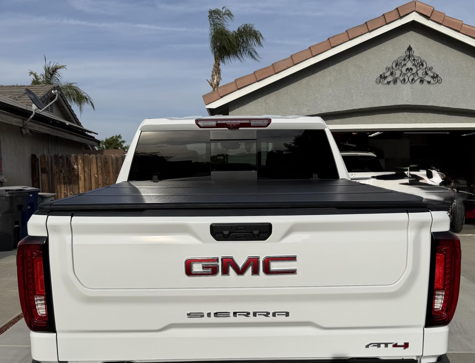 FRP Hard Folding Truck Bed Tonneau Cover Compatible with 2007-2026 Chevy Silverado/GMC Sierra 1500 5' 8