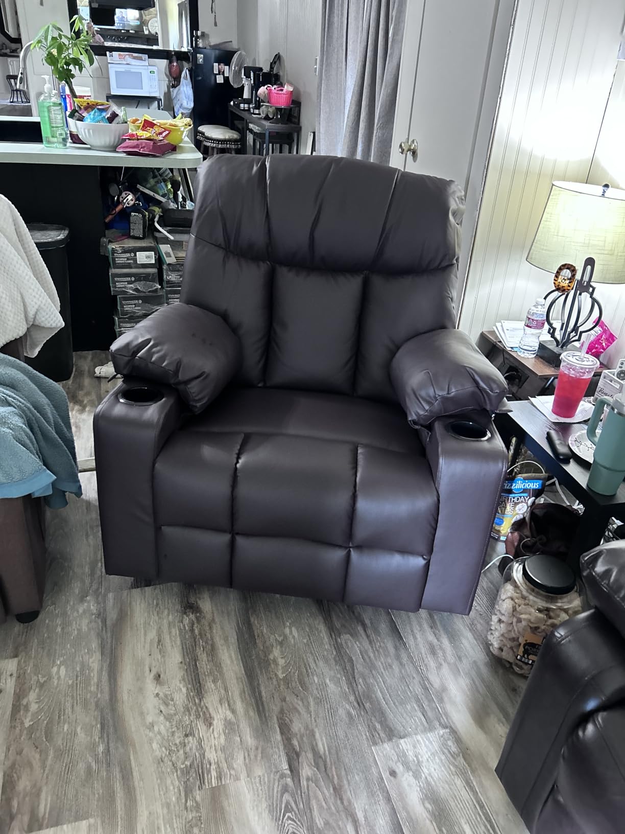 Bonzy Home Oversized Swivel Rocker Recliner, 40