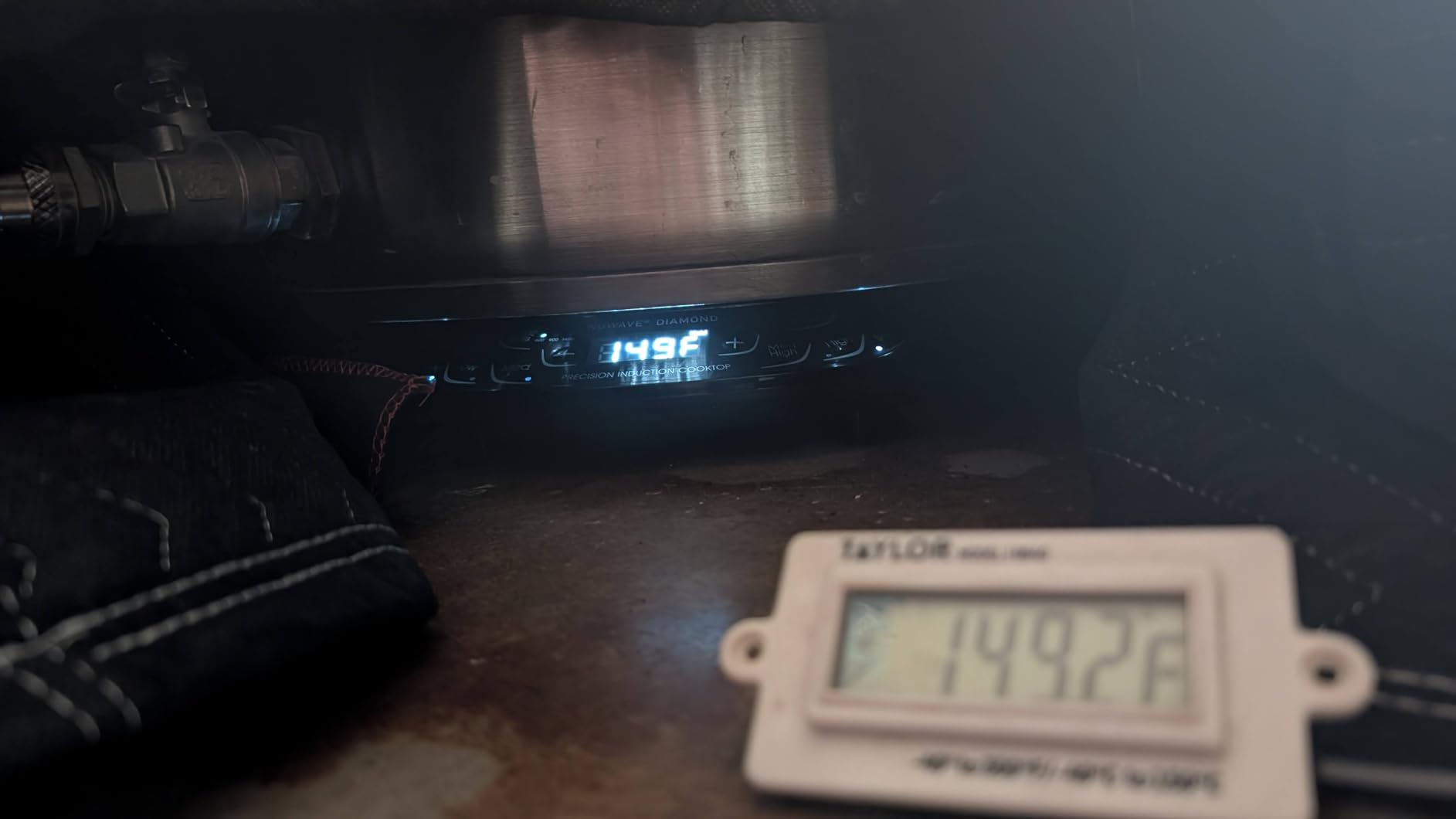 Nuwave Portable Induction Cooktop Diamond with Probe, Advanced Countertop Burner, 91 Temps from 100F to 500F, 12