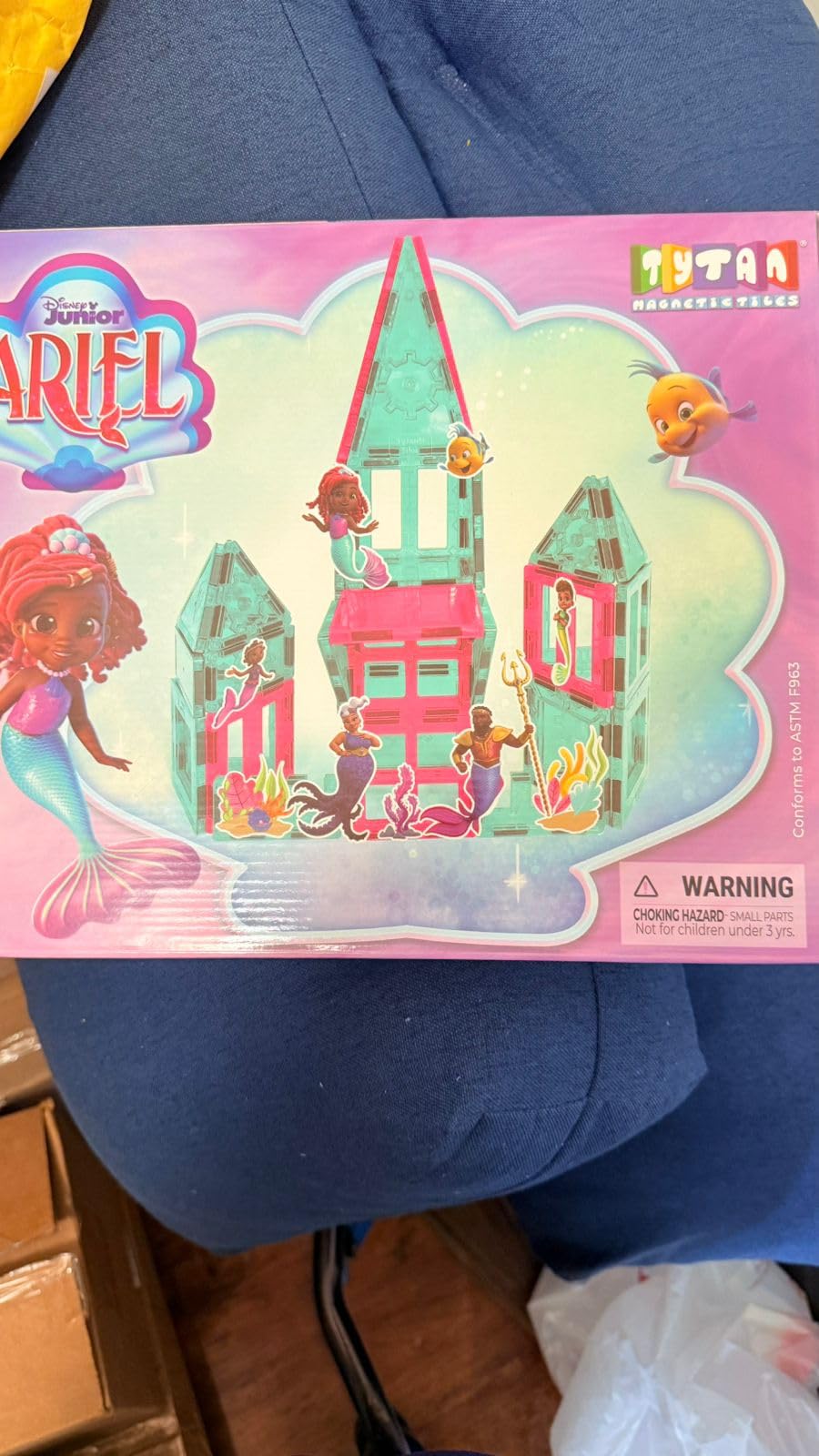 Official Disney Moana Magnetic Tile Set - 30-Piece STEM & STEAM Building Toy with Reusable Sticker Sheets & Instruction Manual - Educational Play for Kids 3+ customer photo 2
