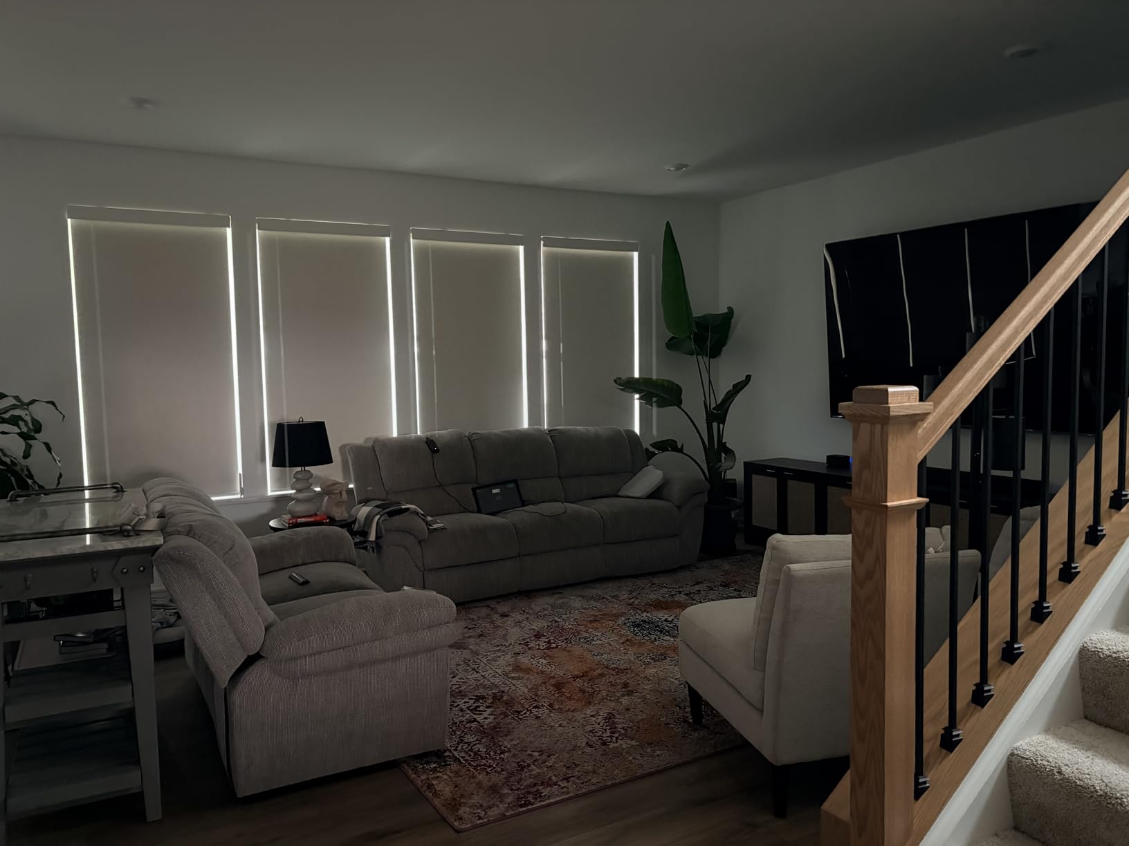 Motorized Blinds No Drill Automatic Blinds for Windows Cordless Roller Shades Electric Blinds with Remote Control Smart Blinds (White, 34.5 x 72) customer photo 1
