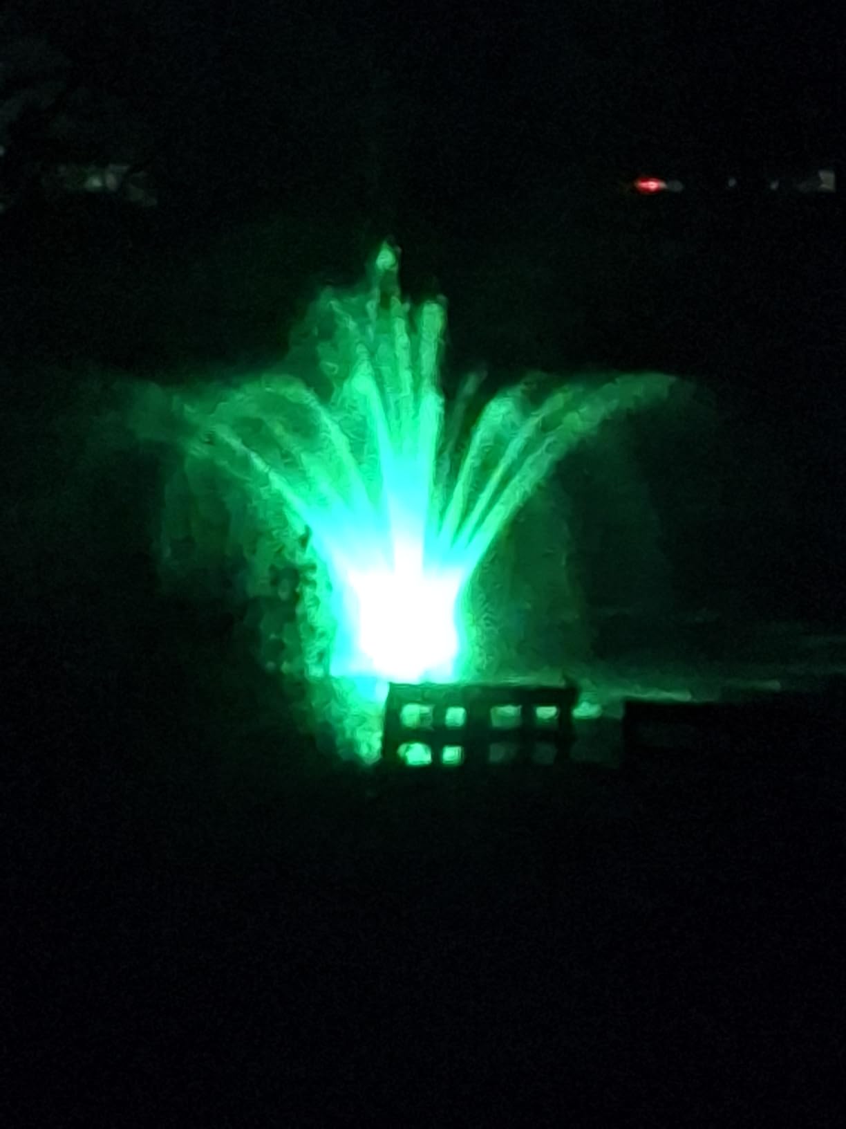 FS01 110V, 1 HP, Large Pond Floating Fountain with LED RGB Lights, Oil Free Pump 13000 GPH with 100' Cord, Two Spray Patterns Included customer photo 1