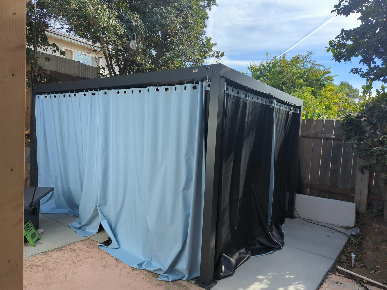 PURPLE LEAF Louvered Pergola 94AS 11' x 15' Aluminum Metal Outdoor Pergola with Adjustable Louvered Roof and Integrated Drainage System for Patio Deck Backyard Modern Gray Gazebo customer photo 2