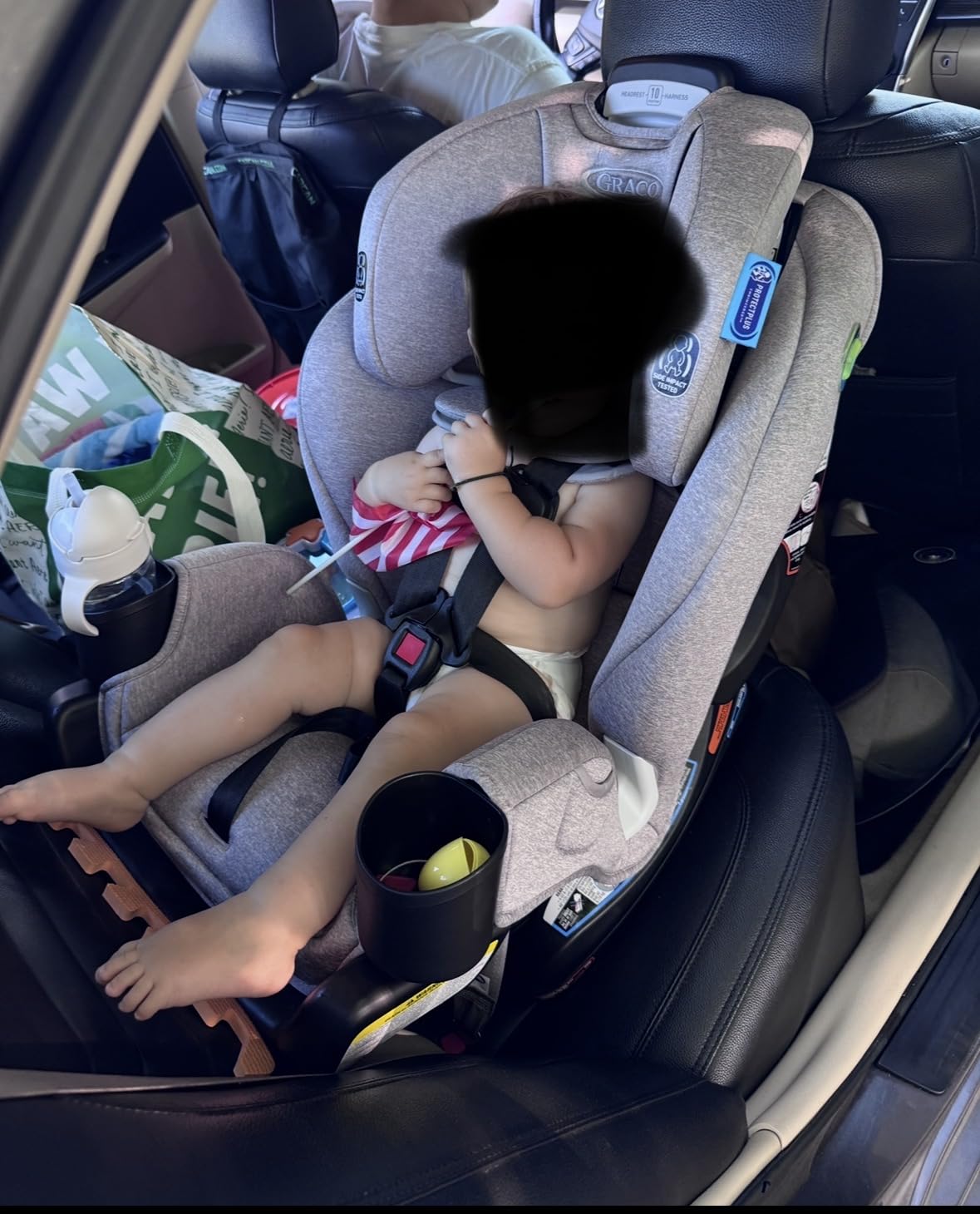 Graco Extend2Fit 3-in-1 Convertible Car Seat, 3 Modes - Rear Facing, Forward Facing Baby Car Seat and Highback Booster Seat, Adjustable Extension Panel for Extra Legroom, Talia customer photo 1