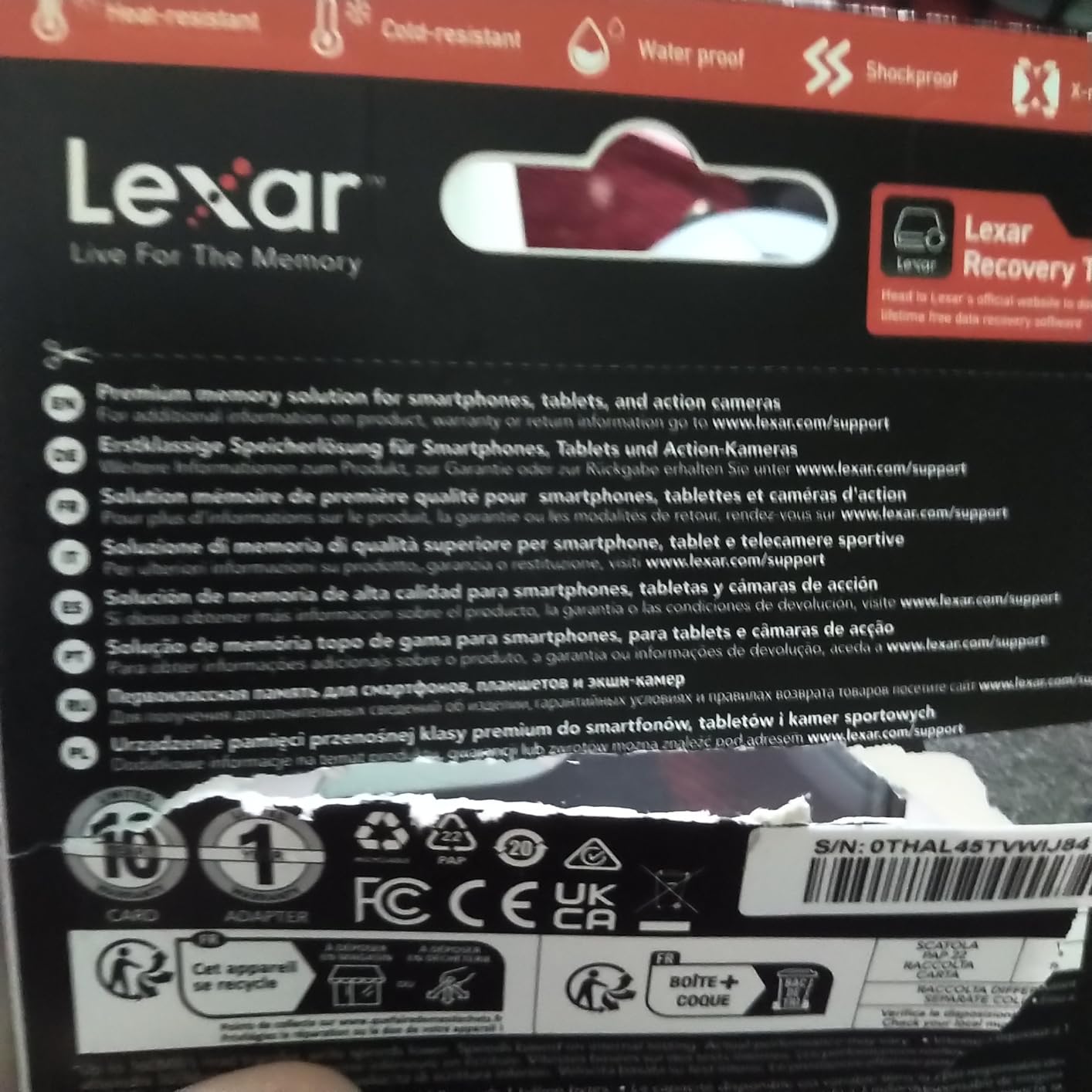 Lexar 1TB Blue Micro SD Card Up to 160MB/s, microSDXC UHS-I Memory Card with SD Adapter, C10, U3, A2, V30, Full HD, 4K UHD, High Speed TF Card customer photo 2