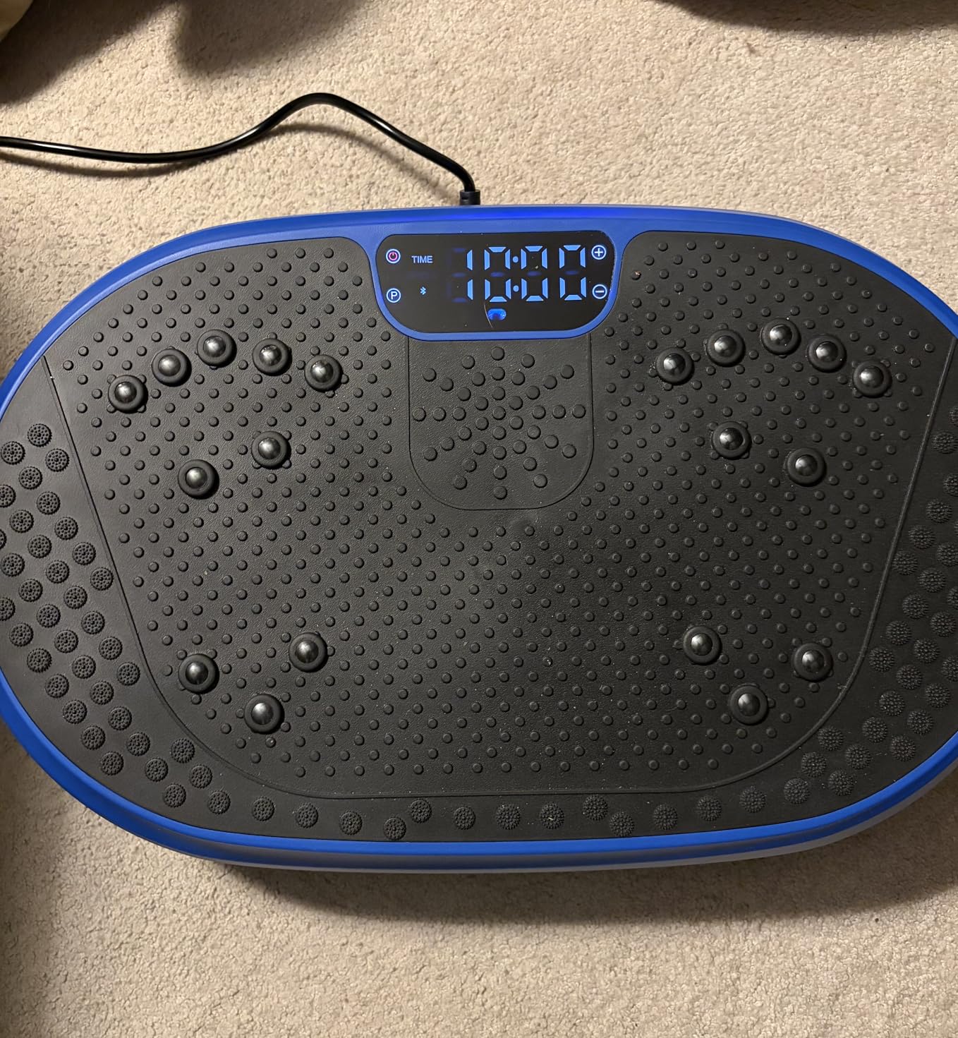 Vibration Plate Exercise Machine, Vibrating Fitness Platform, Full Body Shaker Workout Equipment, Bluetooth Power Shaping Vibrate Plate, Board Sport for Home Exercise Gym customer photo 1