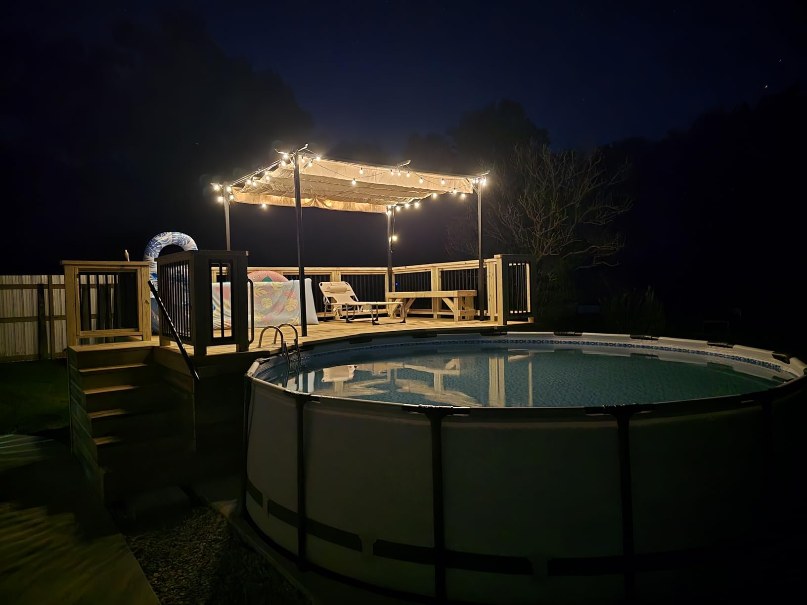 Brightown 108FT 52LED Solar String Lights Outdoor with Remote & USB Port, Shatterproof Bulbs, Dimmable & Timable, 3 Modes, Patio Lights Solar Powered with Mount Clips for Camping Backyard Garden Decor customer photo 1