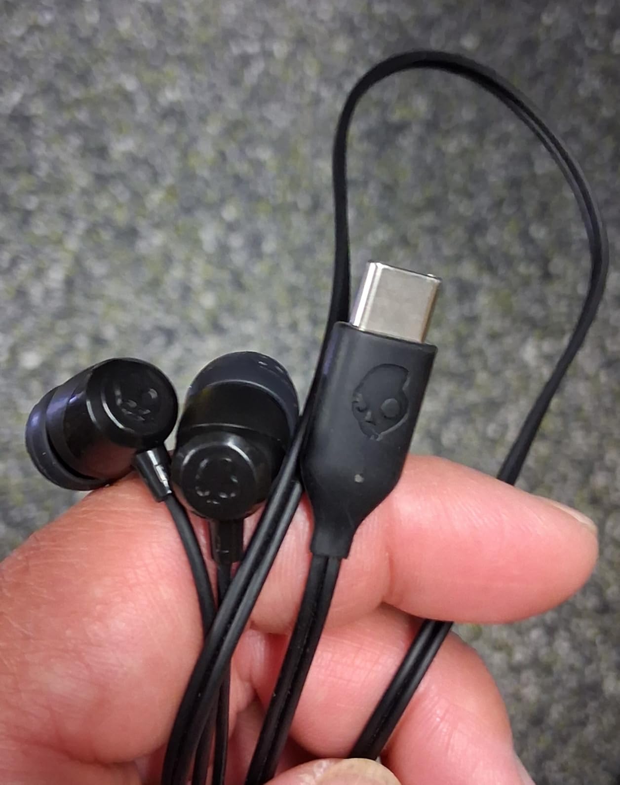 Skullcandy Jib USB-C Wired Earbuds with Noise Isolating Fit, in-Line Microphone Call and Track Control for iPhone Android, Ear Gel Sizes Included for Custom Fit - Bone customer photo 2